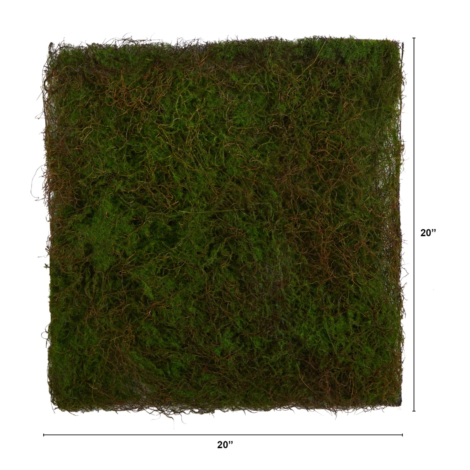 Nearly Natural Moss Mat 20inH Artificial Plant, 20inH x 20inW x 1inD, Green - Image 3