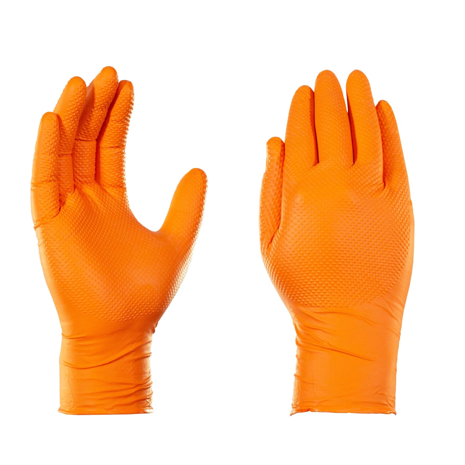 Gloveworks GWON Heavy Duty RDT Nitrile Gloves, Large, Orange, 100 Gloves Per Box, Case Of 10 Boxes - Image 4