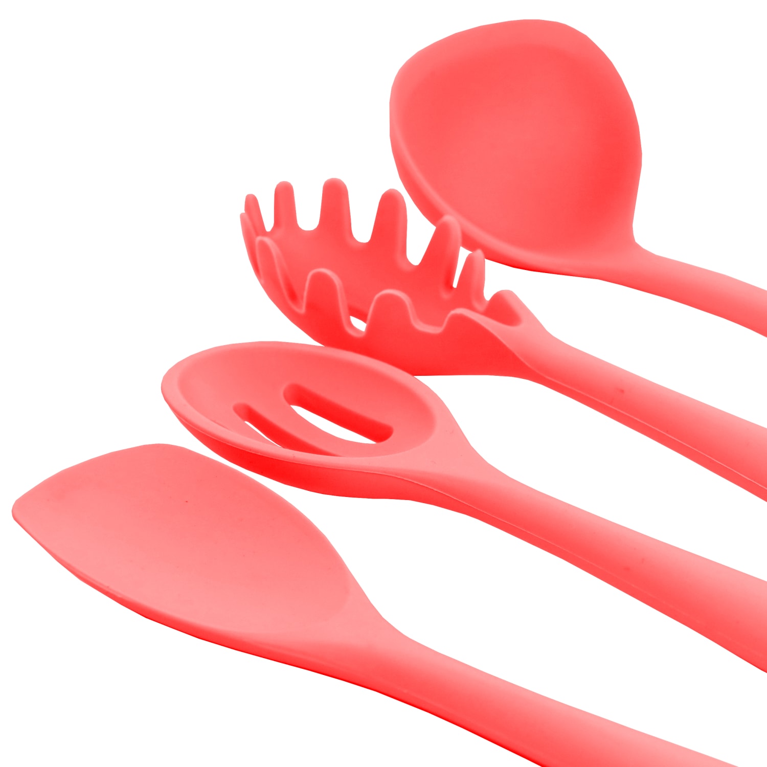 MegaChef Silicone Cooking Utensils, Red, Set Of 12 Utensils - Image 4