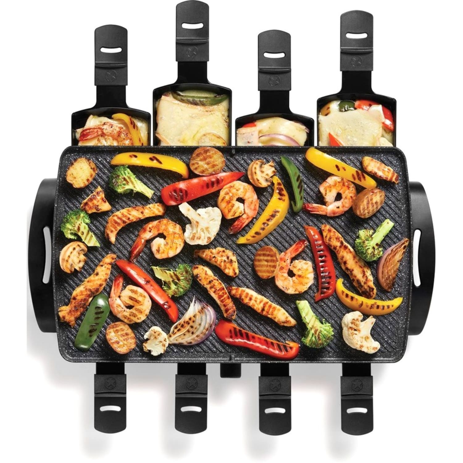 Starfrit THE ROCK Raclette/Party Grill Set, 9-1/2inH x 16inW x 5-1/4inD, Black - Image 6