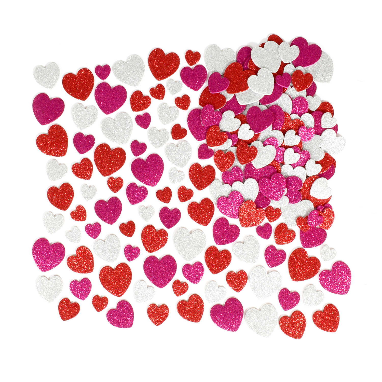 Ready 2 Learn Glitter Foam Stickers, Hearts, 168 Stickers Per Pack, Set Of 3 Packs - Image 5