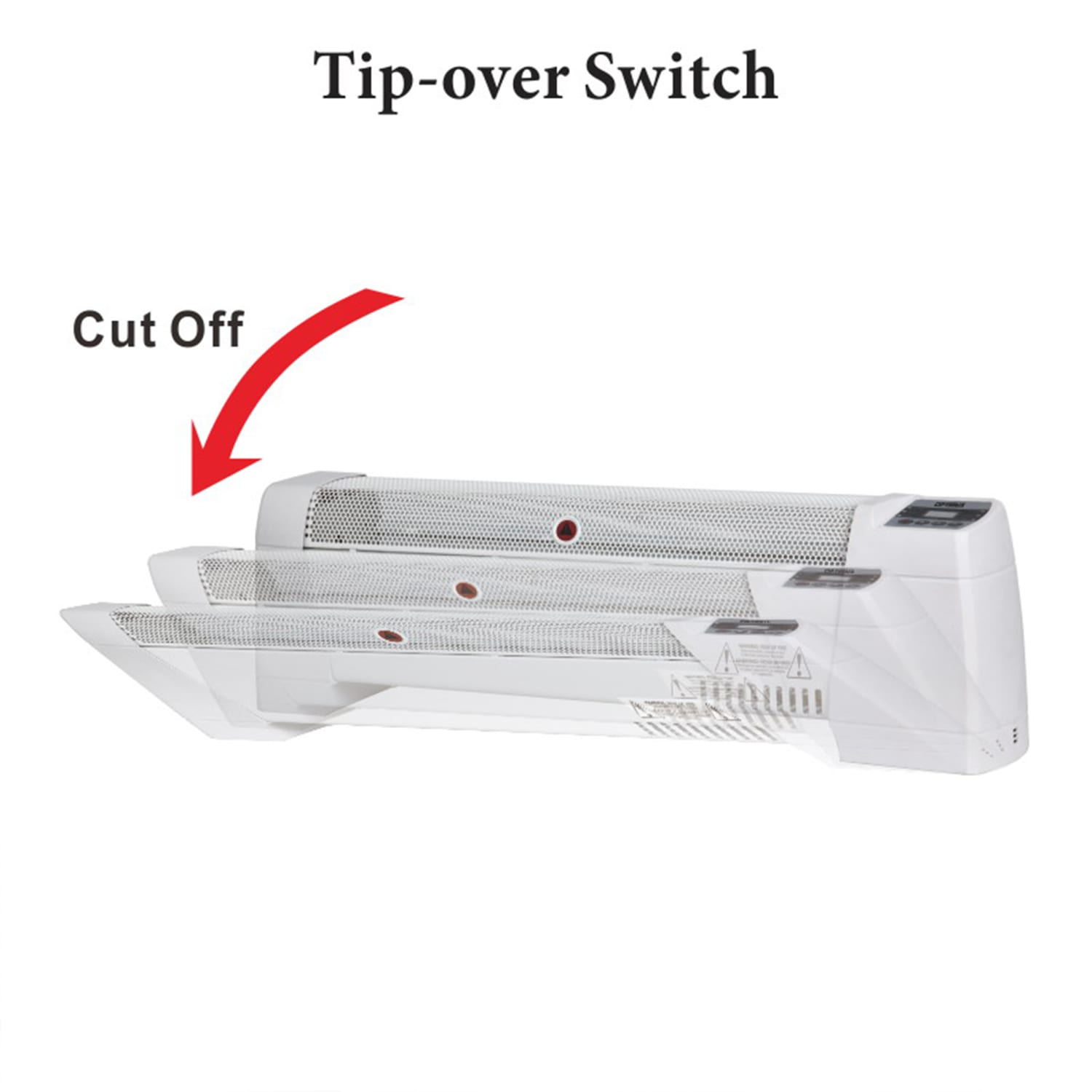 Optimus 30in Baseboard Convection Heater With Thermostat, 9in x 30in - Image 4