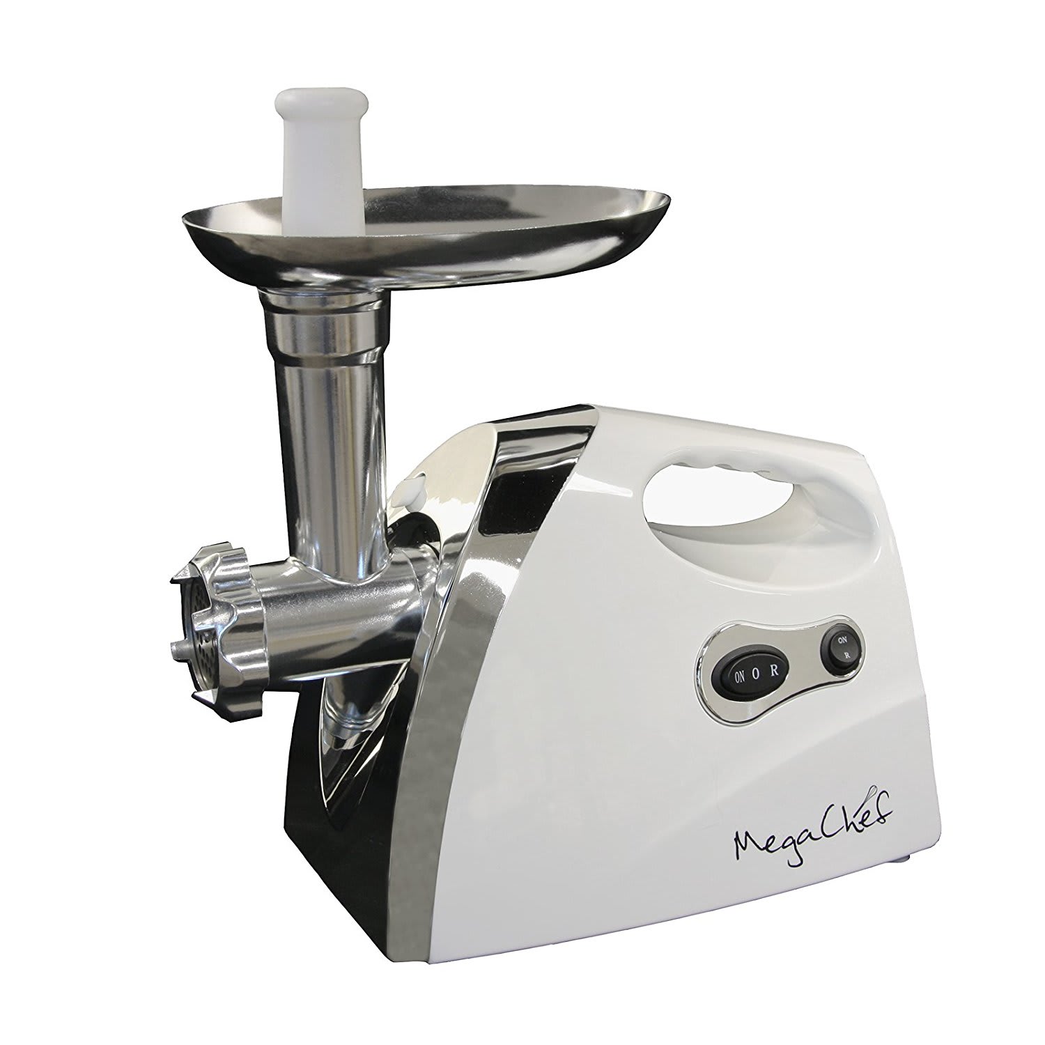 MegaChef 1200 W Powerful Automatic Meat Grinder, White - Image 3