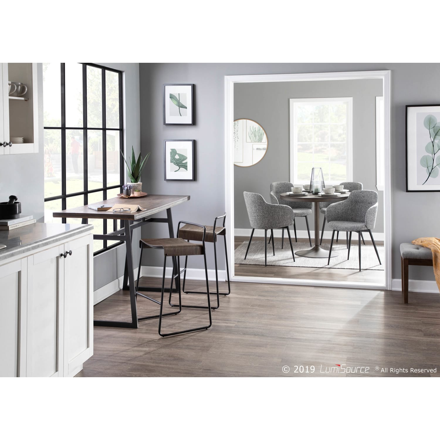 LumiSource Boyne Chair, Black/Gray - Image 9