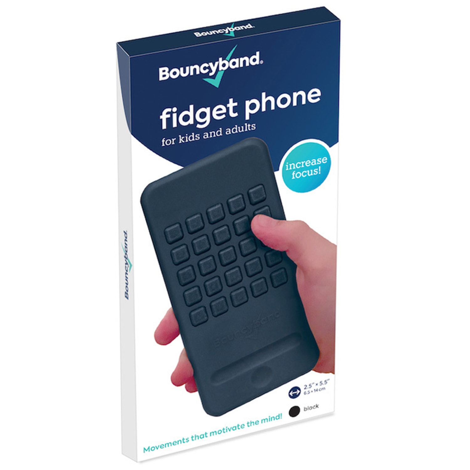 Bouncyband Fidget Phones, 2-1/2in x 5-1/2in, Black, Pack Of 2 Phones - Image 3