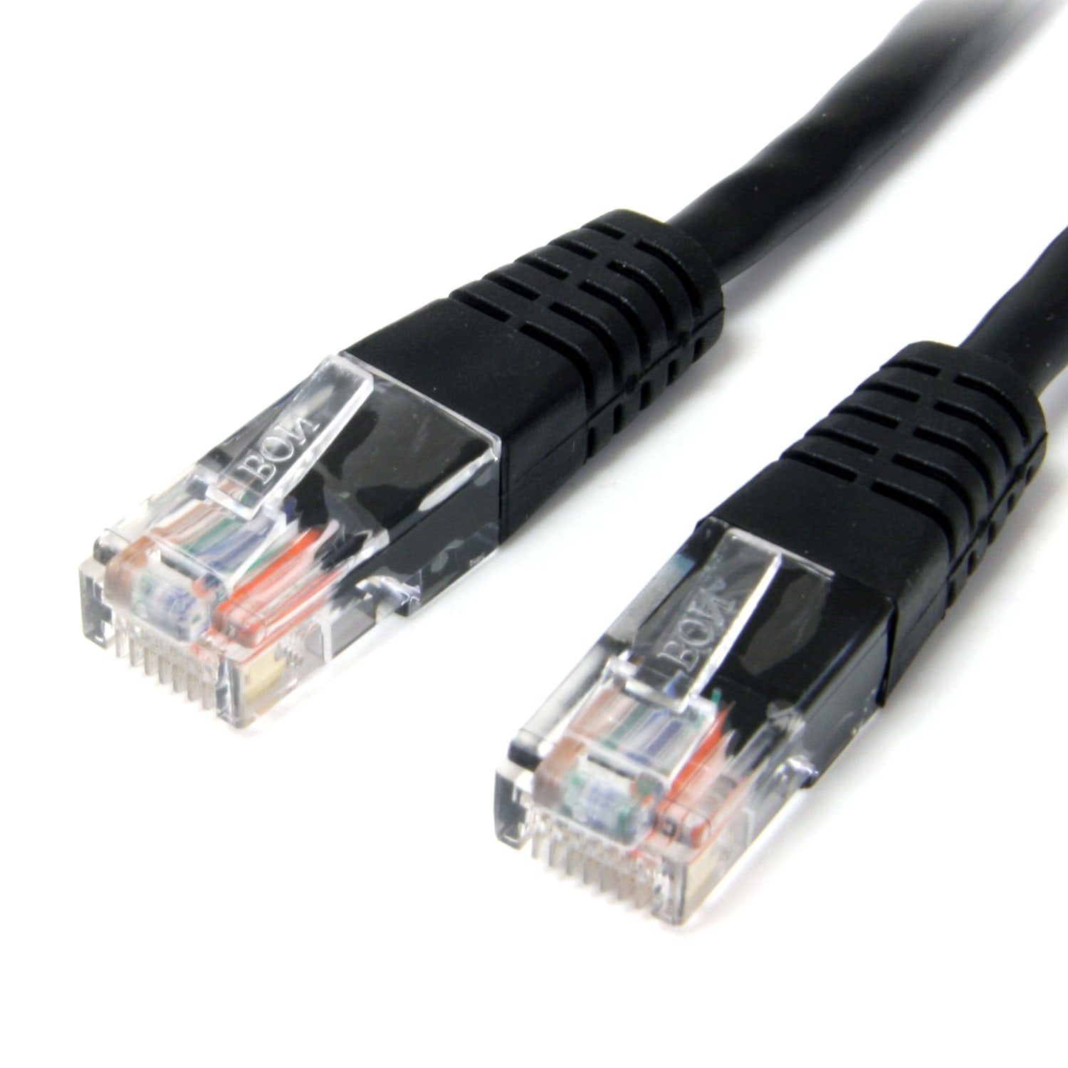 StarTech.com 15 ft Black Molded Cat5e UTP Patch Cable - Make Fast Ethernet network connections using this high quality Cat5e Cable, with Powe