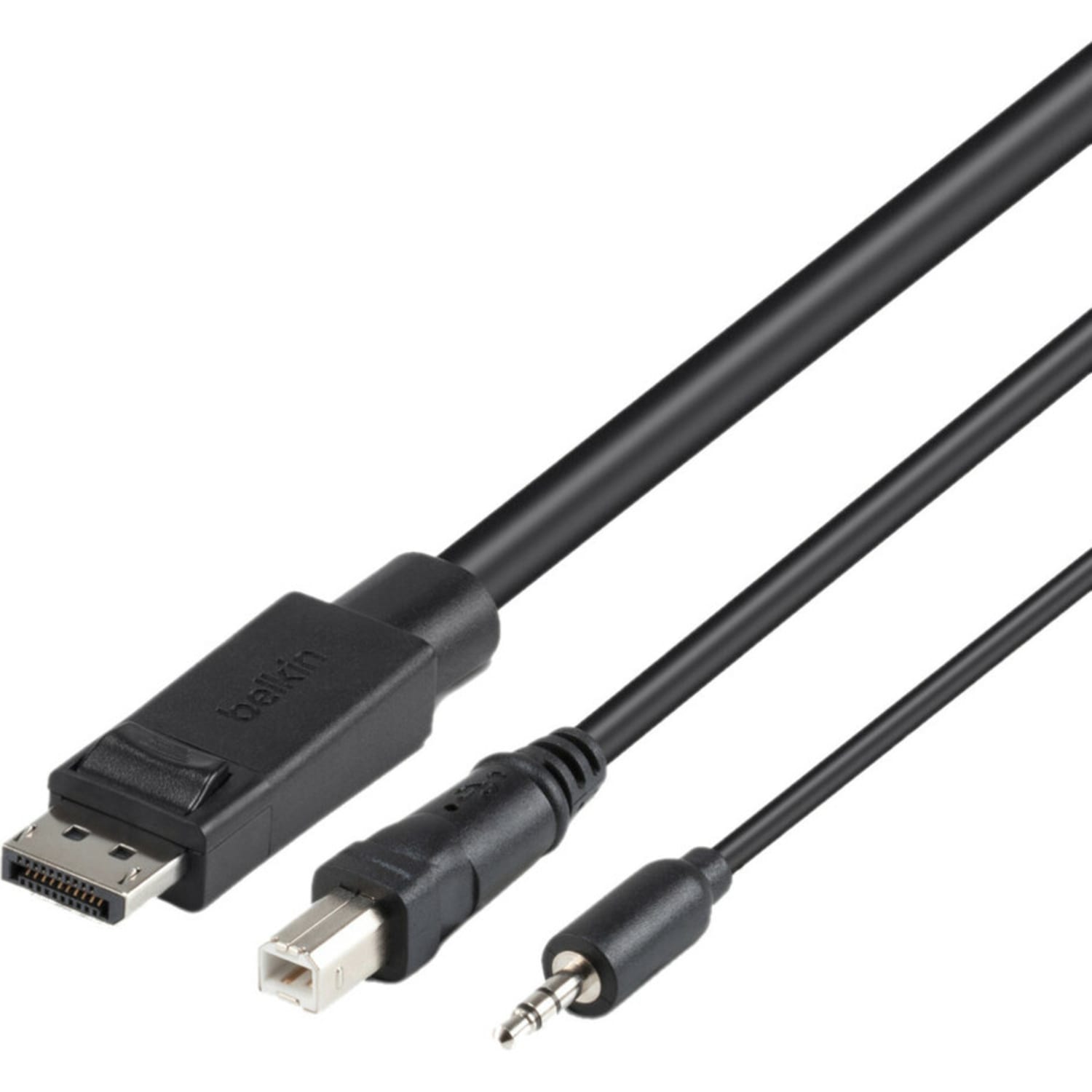 Belkin TAA DP/USB/Aud SKVM CBL, DP M/M; USB A/B - 6 ft - Black - Image 4