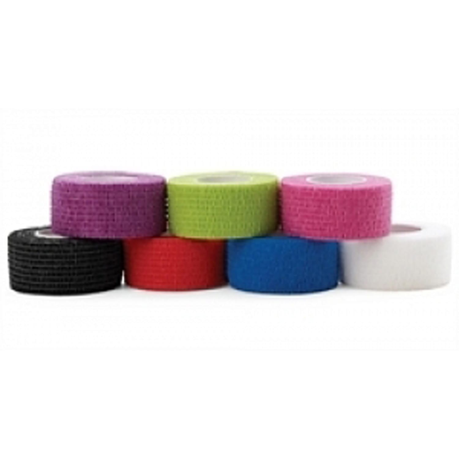 Medline Caring Non-Sterile Self-Adherent Elastic Wraps, 1in x 5 Yd., Assorted Colors, Pack Of 30