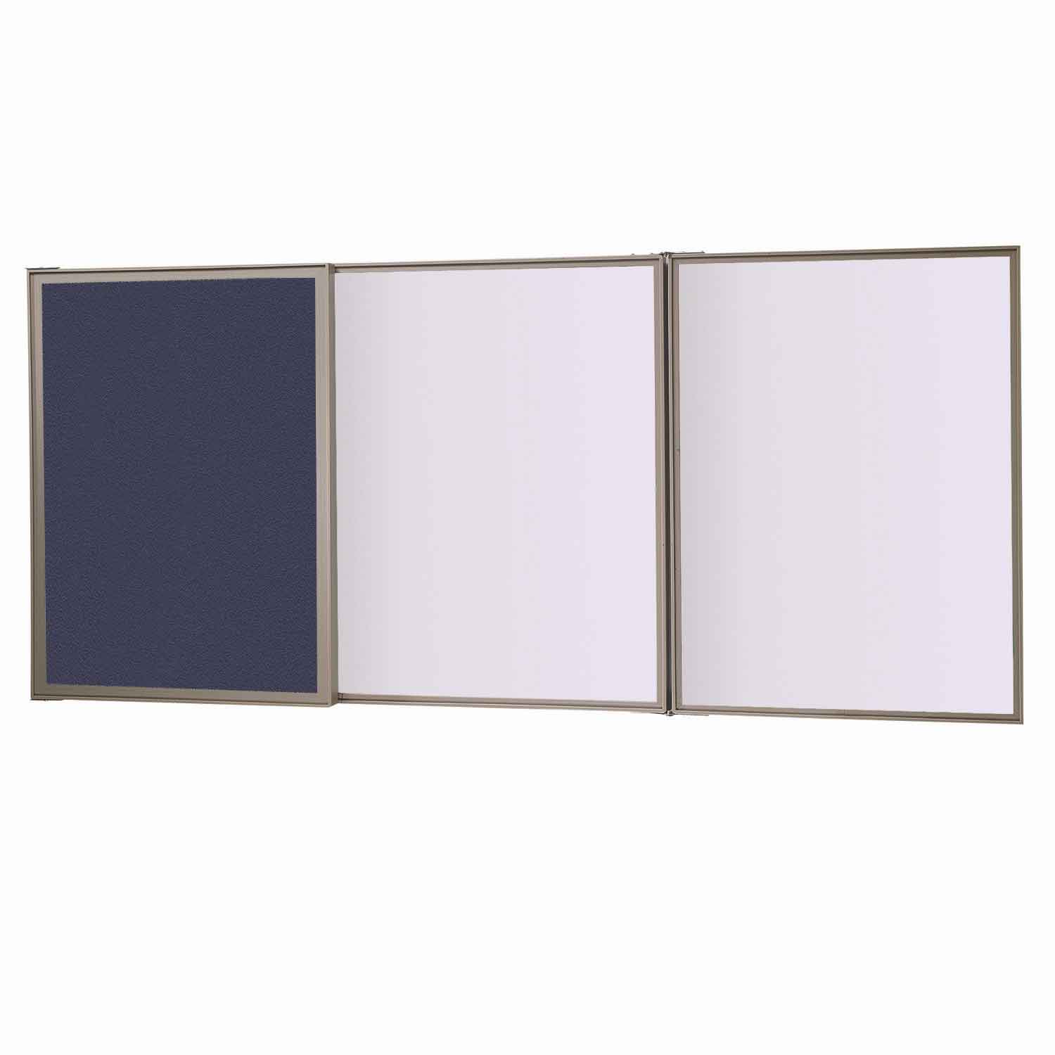 Ghent VisuALL PC Fabric Non-Magnetic Bulletin Board, 24in x 36in, Blue, Satin Aluminum Frame - Image 3