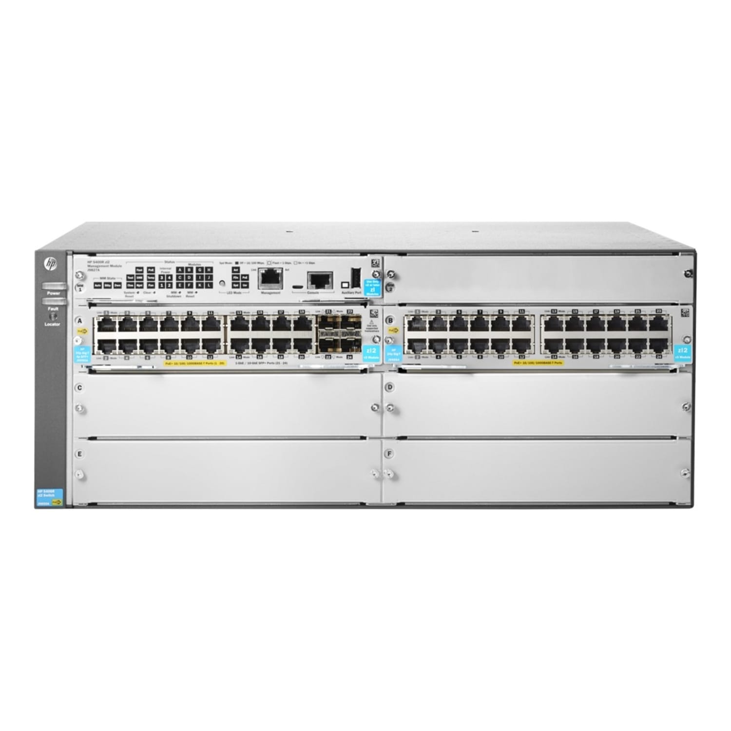 Aruba HPE 5406R 44GT PoE+/4SFP+ (No PSU) v3 zl2 Switch - 44 Ports - Manageable - Gigabit Ethernet, 10 Gigabit Ethernet - JL003A - Image 3