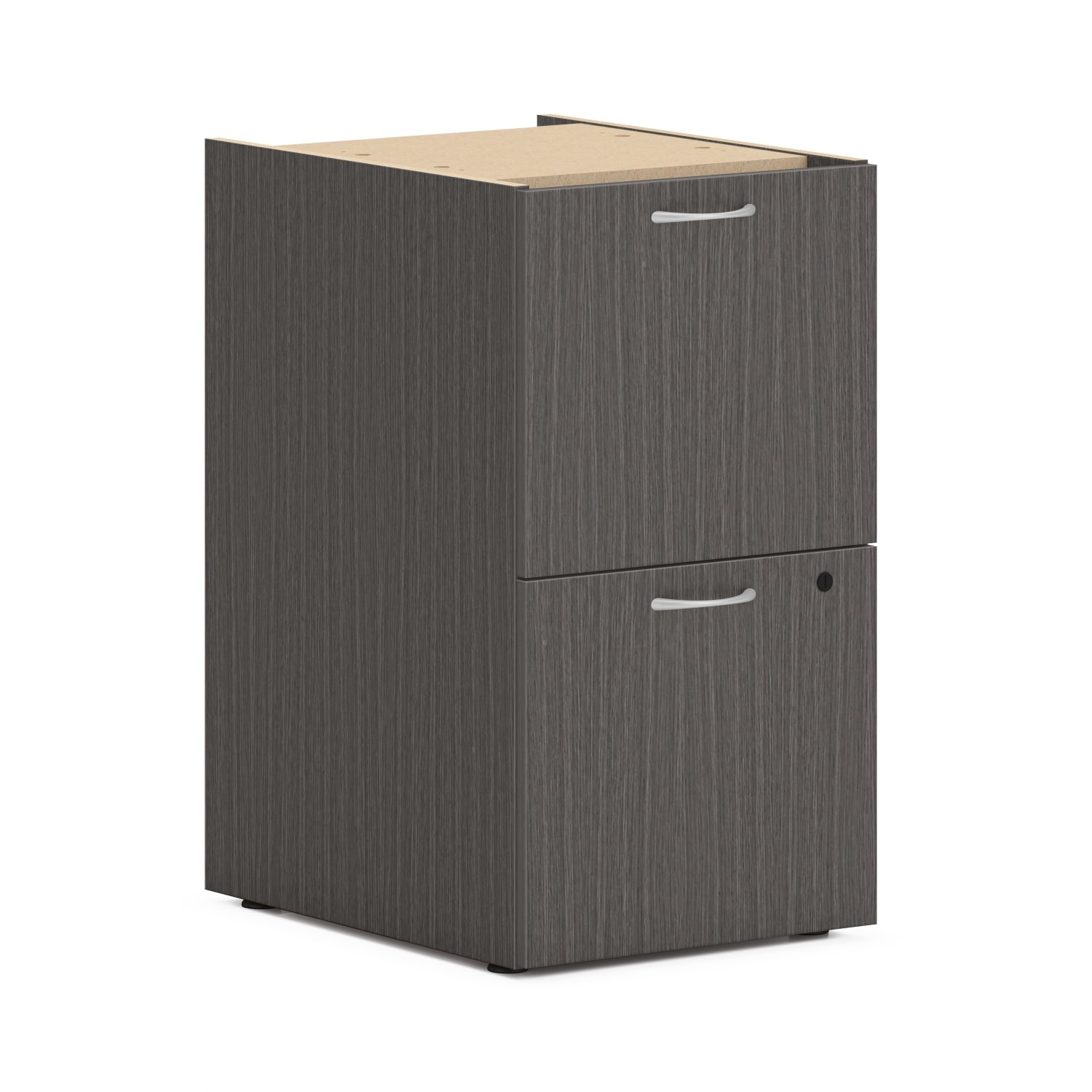 HON Mod 20inD Vertical 2-Drawer Support File Pedestal File Cabinet, Slate Teak - Image 3