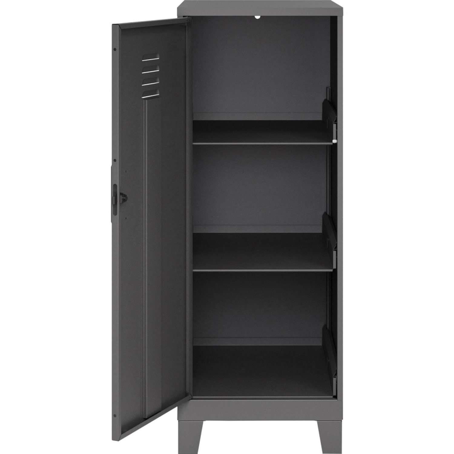 LYS SOHO Locker - 3 Shelve(s) - for Office, Home, Classroom, Playroom, Basement, Garage, Cloth, Sport Equipments, Toy, Game - Overall Size 42.5in x 14.3in x 18in - Black - Steel - Image 5