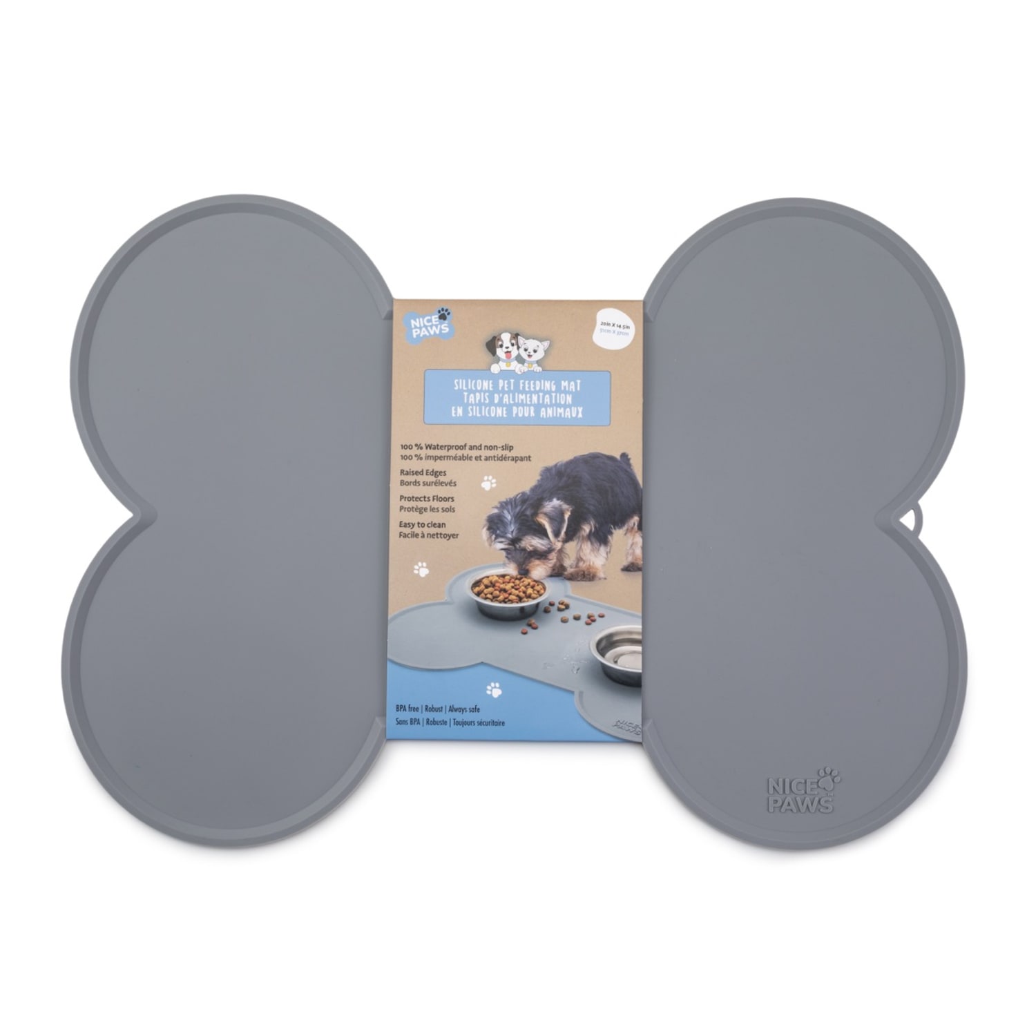 Nice Paws Bone Mat, 12-1/2in x 20-1/2in, Gray - Image 3