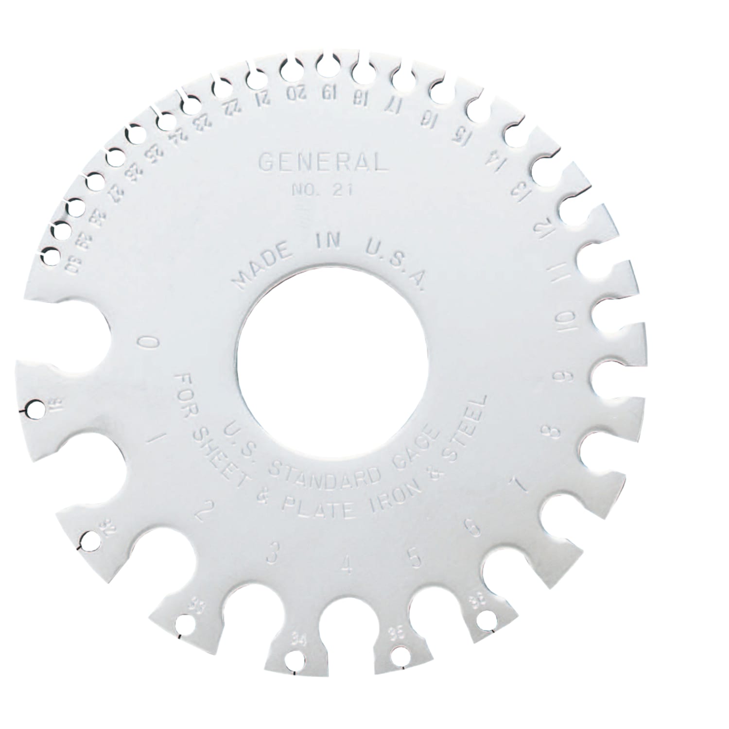 General Tools Sheet Metal Gages, #0 #36, Chrome