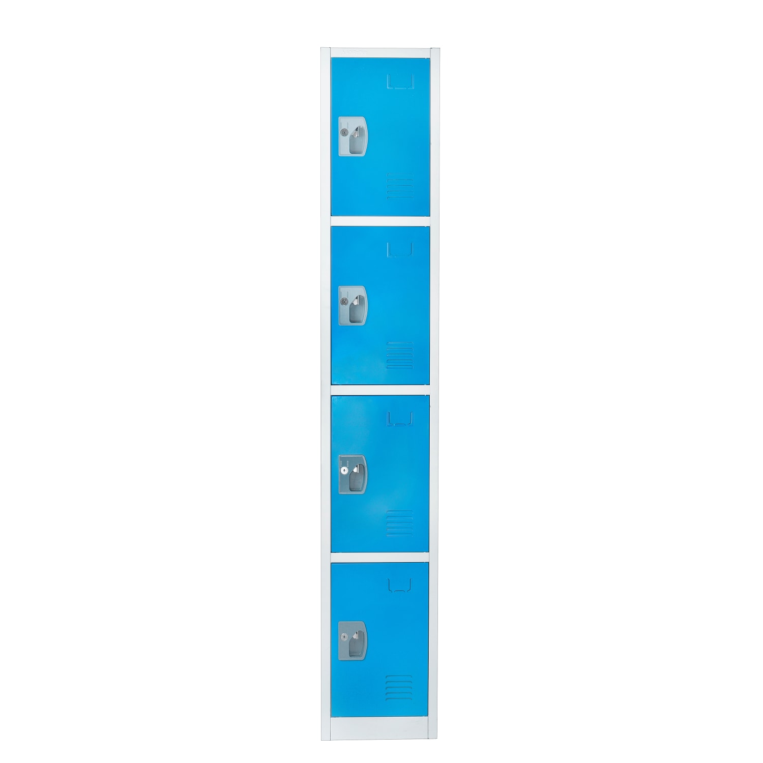 Alpine AdirOffice 4-Tier Steel Lockers, 72inH x 12inW x 12inD, Blue, Pack Of 4 Lockers - Image 5