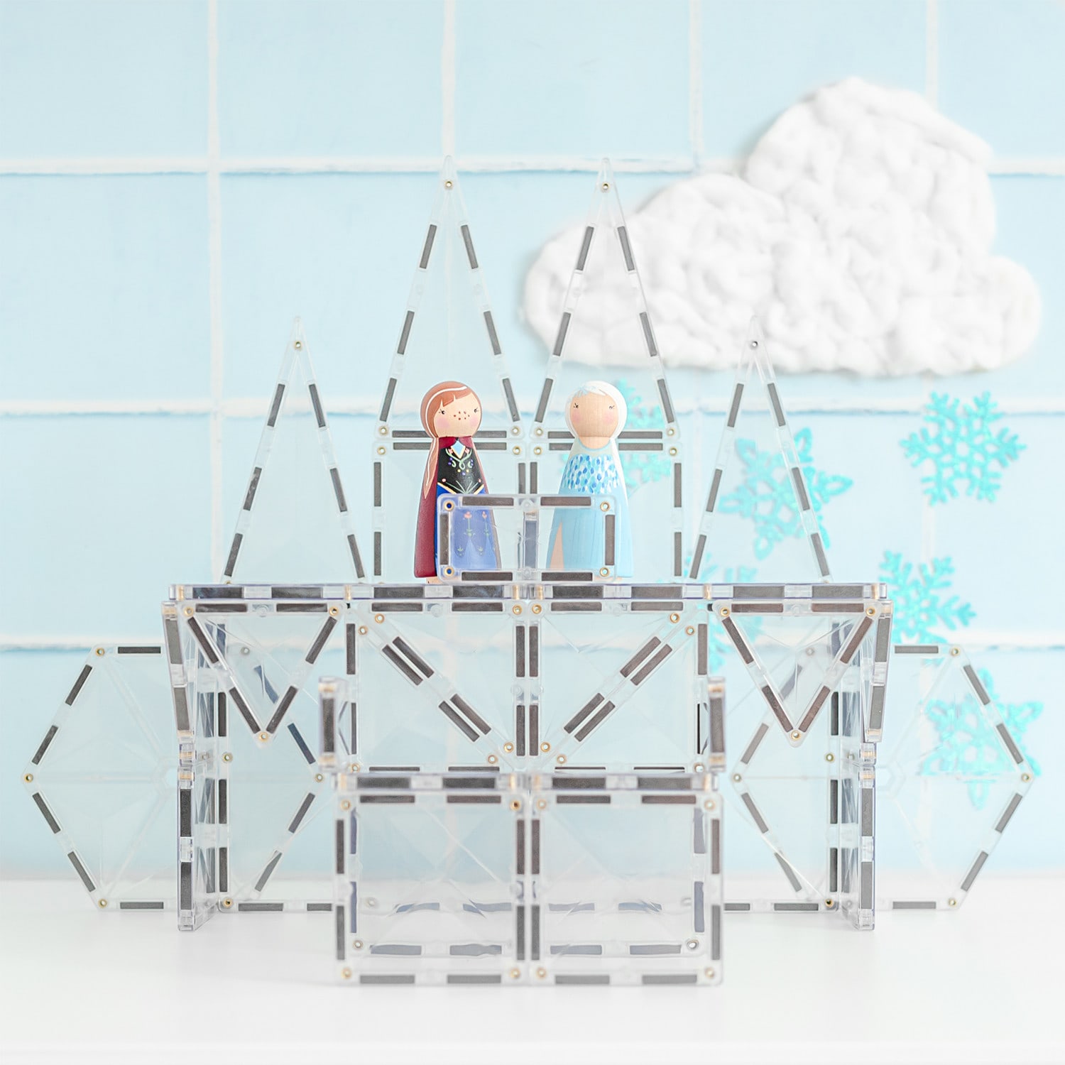 Connetix Magnetic Tiles Clear Starter Pack, 34 Pieces - Image 4