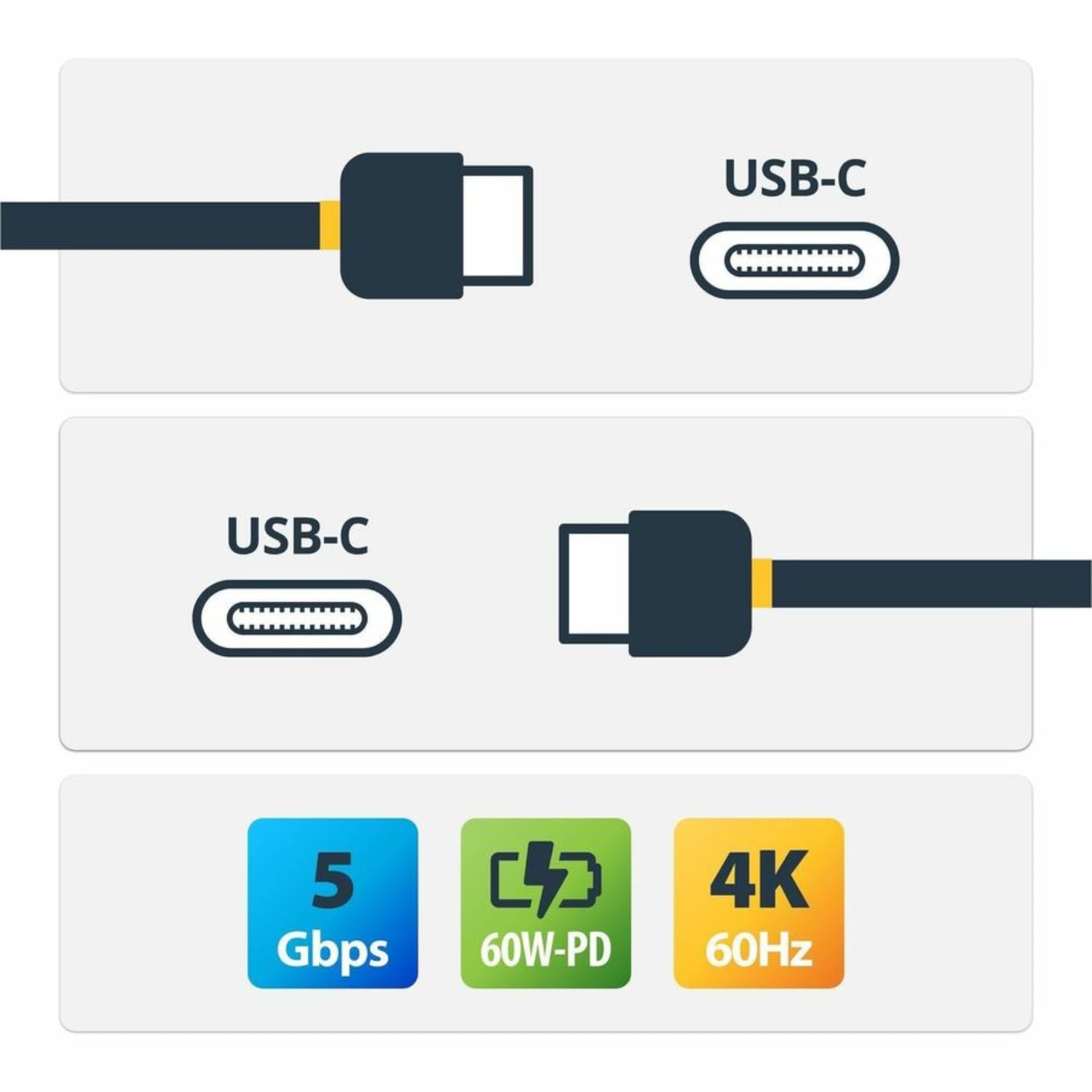 StarTech.com 1m 3ft USB C to USB C Cable - M/M - USB 3.0 (5Gbps) - Image 3
