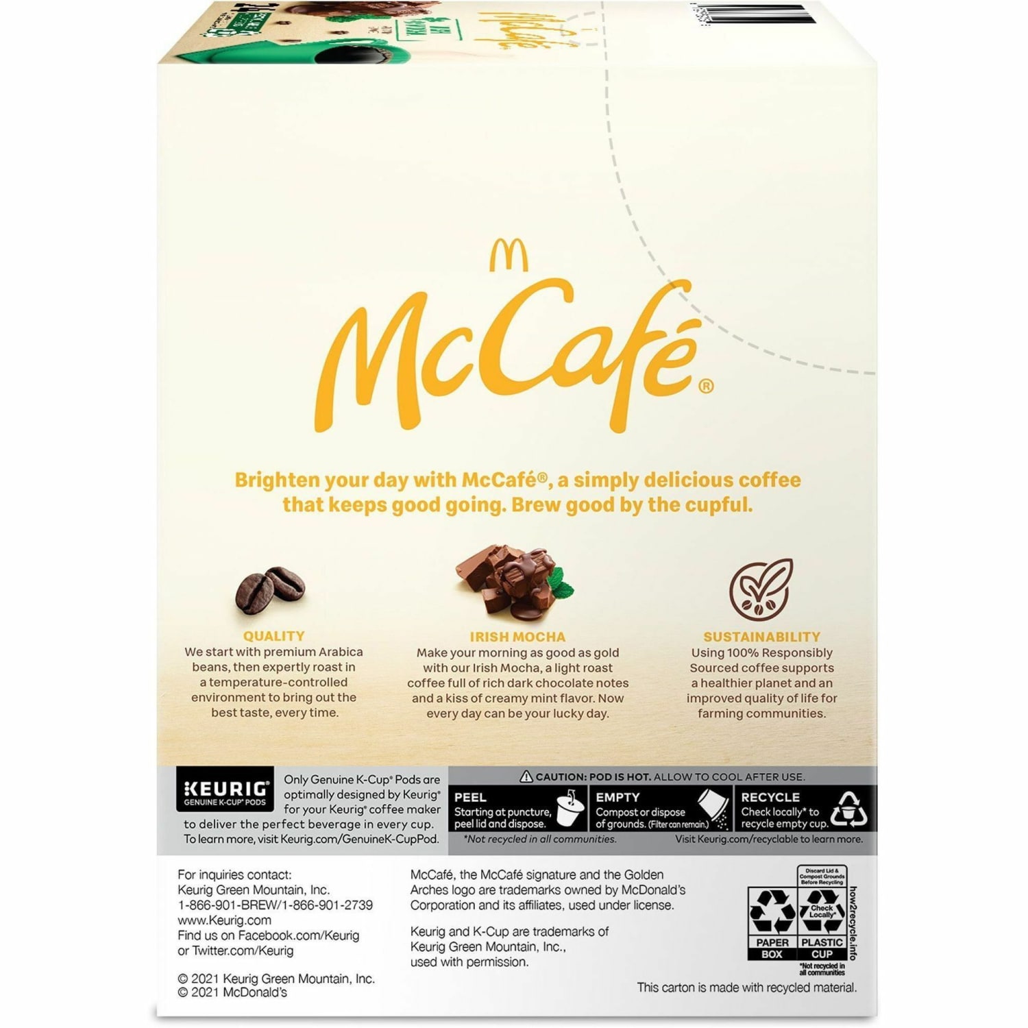McCafe K-Cup Irish Mocha - Compatible with K-Cup Brewer - Light - 24 / Box - Image 6