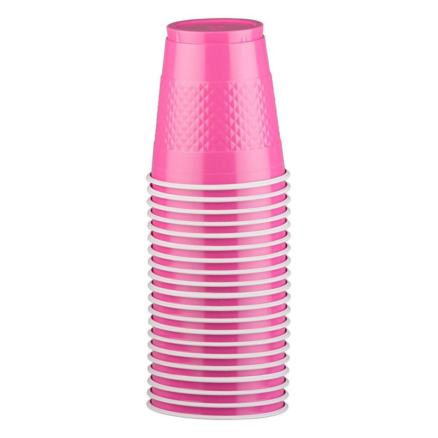 JAM PAPER Plastic Party Cups, 12 oz, Fuchsia Pink, 20 Glasses/Pack - Image 3