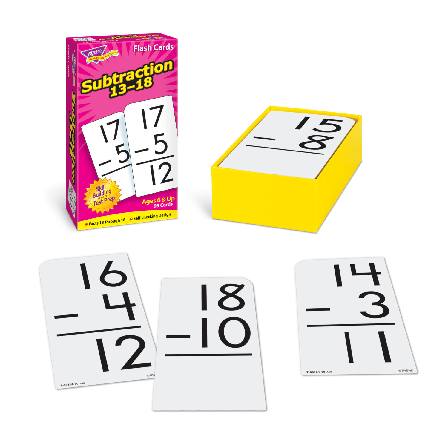 TREND Subtraction 13-18 Skill Drill Flash Cards, Set Of 3 Packs - Image 5