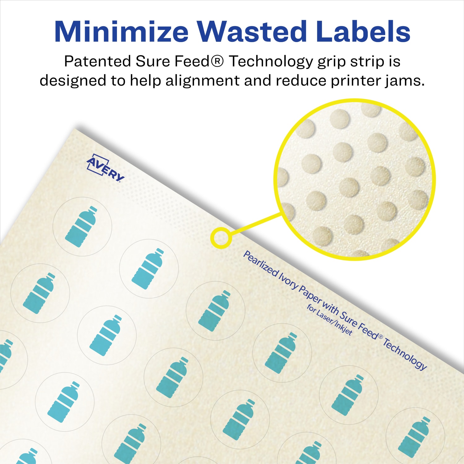 Avery Pearlized Permanent Labels With Sure Feed, 94500-PIP100, Round, 1in Diameter, Ivory, Pack Of 4,800 Labels - Image 5