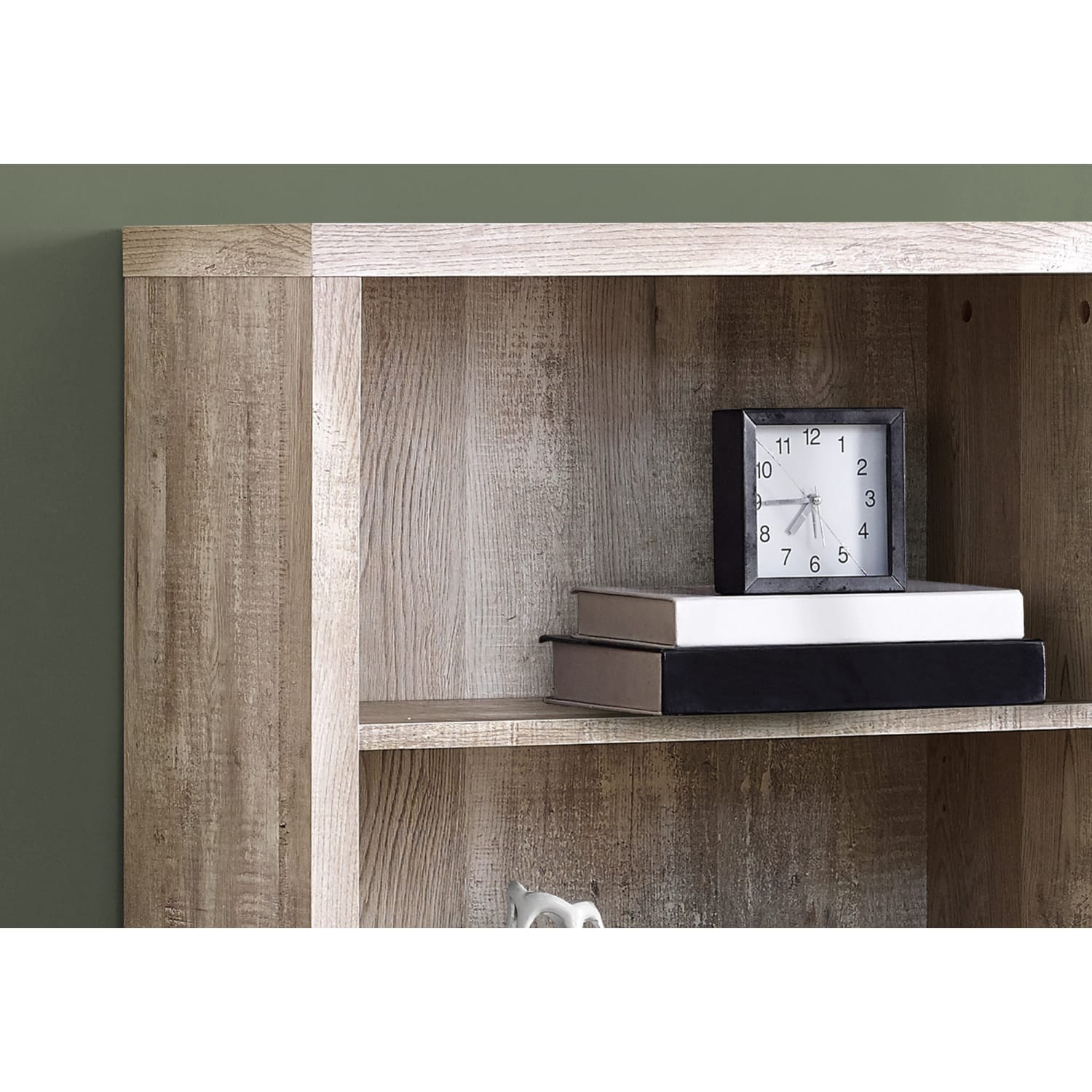 Monarch Specialties 48inH 4-Shelf Adjustable Bookcase, Taupe Woodgrain - Image 6