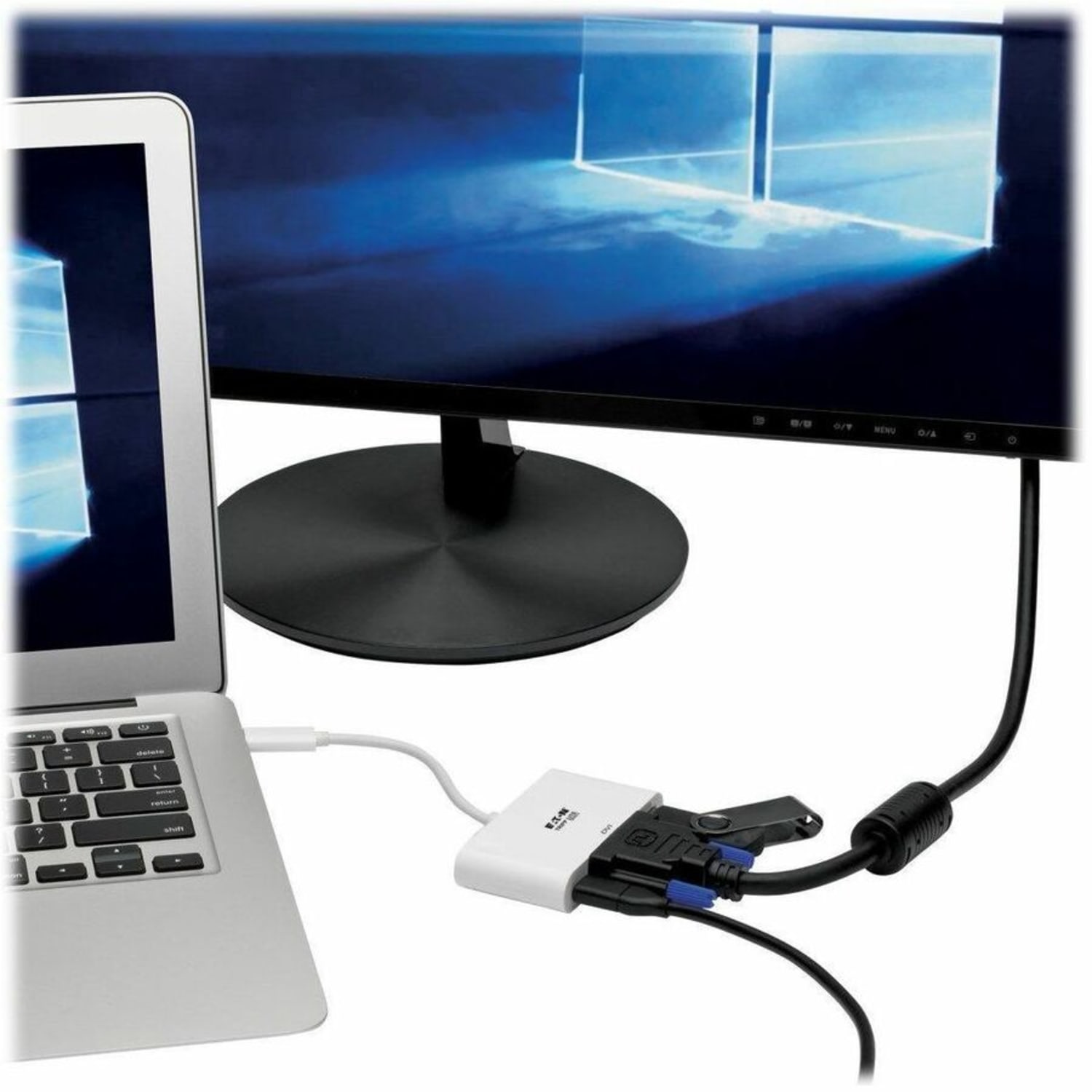 Eaton Tripp Lite Series USB C to DVI Multiport Video Adapter Converter w/ USB-A Hub & USB-C - Image 3