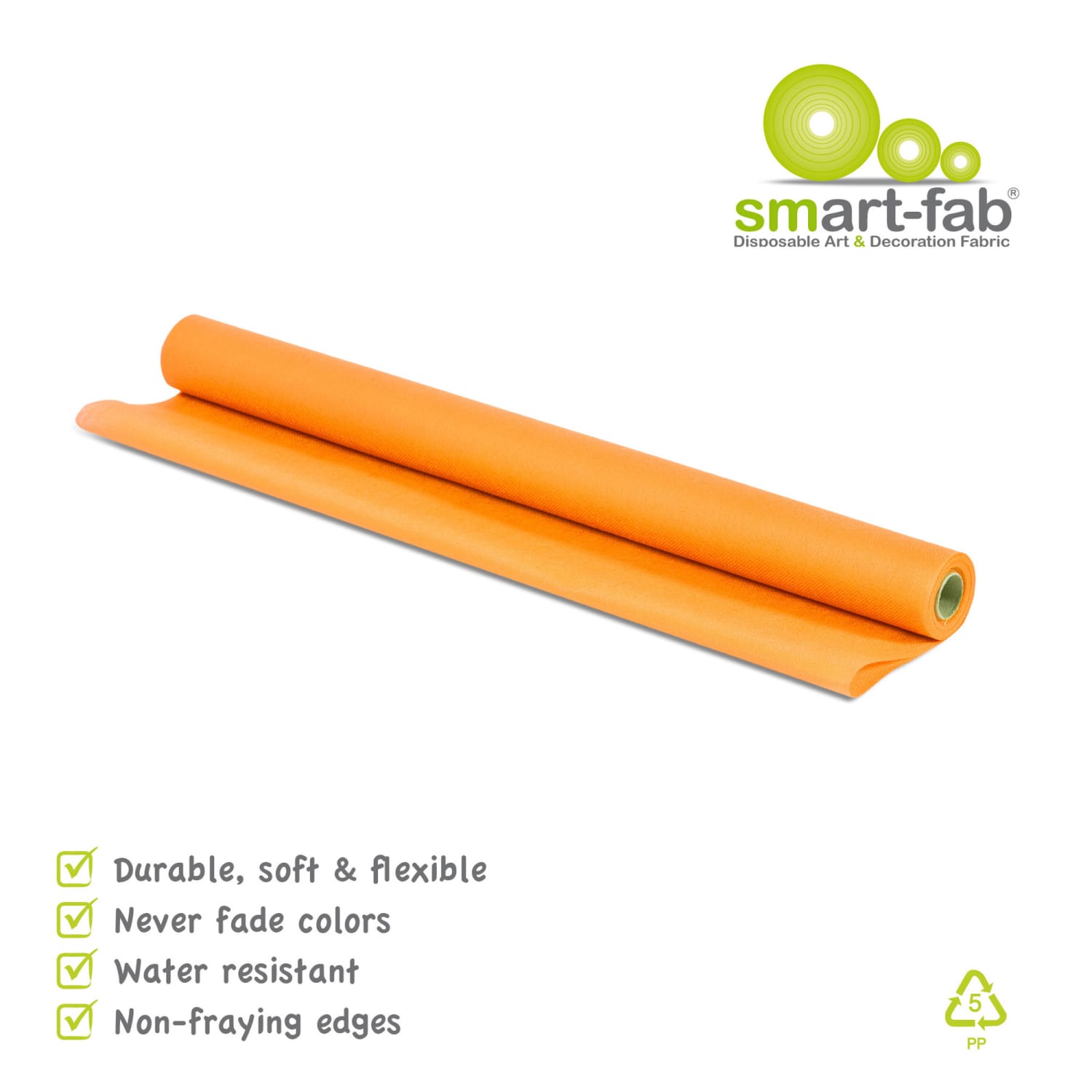 Smart-Fab Art & Decoration Fabric Rolls, 24in x 18ft, Orange, Pack Of 3 Rolls - Image 5