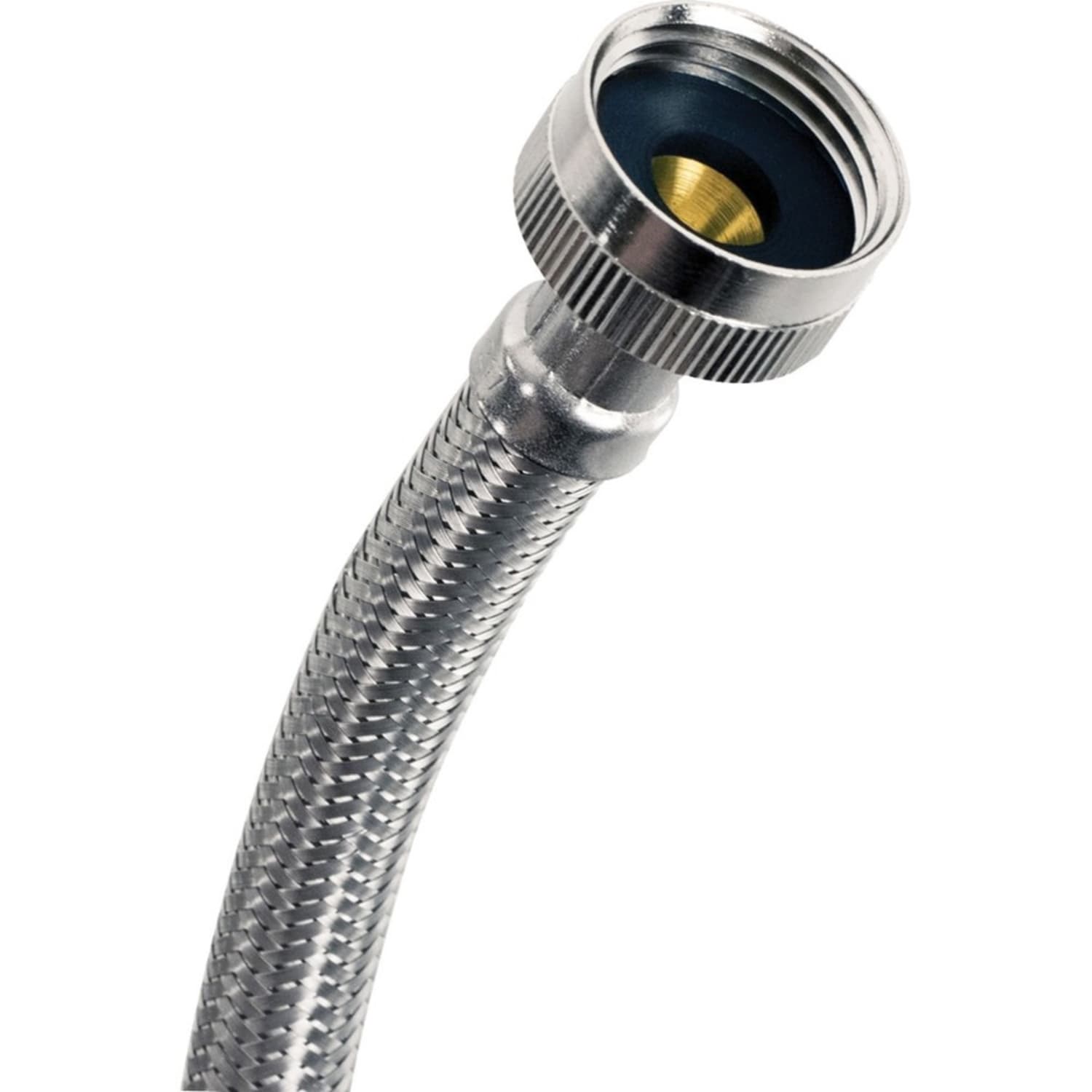 Certified Appliance Accessories Braided Stainless Steel Washing Machine Hose with Elbow - 72in - Silver, Stainless Steel - Stainless Steel, Vinyl, Polyvinyl Chloride (PVC), Polyester, Brass - 1 - Image 4