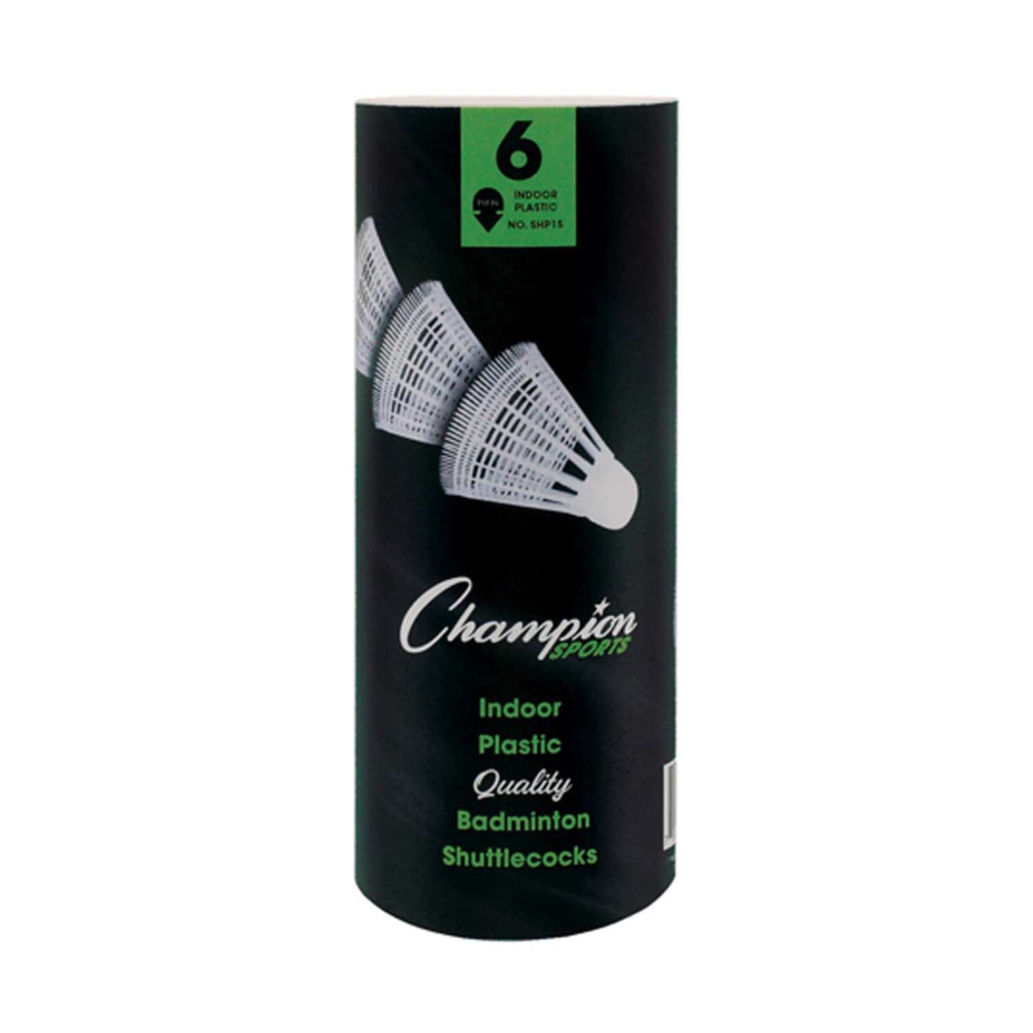 Champion Sports Plastic Indoor Shuttlecocks, 2-1/2in, White, 6 Shuttlecocks Per Pack, Set Of 6 Packs - Image 3
