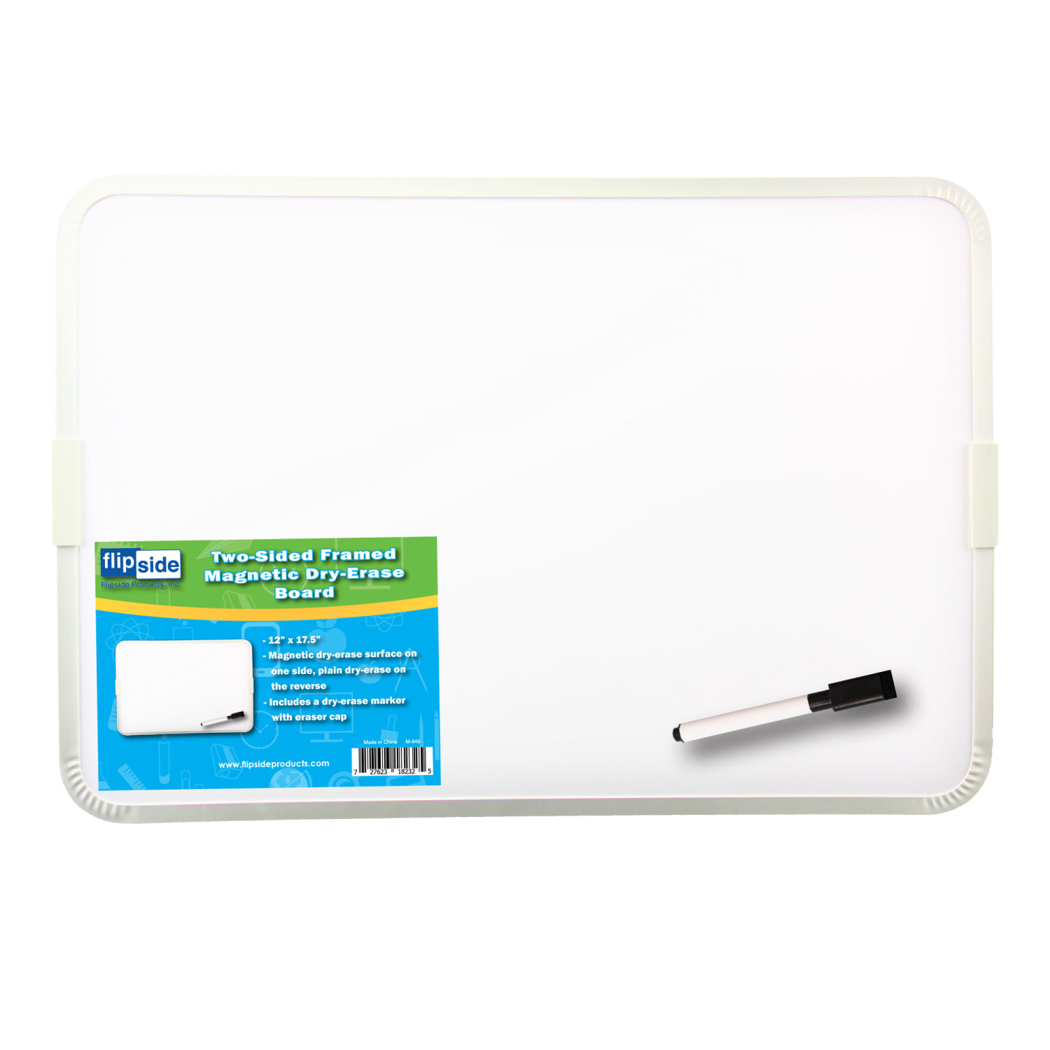 Flipside Products 2-Sided Magnetic Dry-Erase Boards With Pens, 17-1/2in x 12in, White, Silver, Aluminum Frame, Pack Of 3 Boards - Image 5