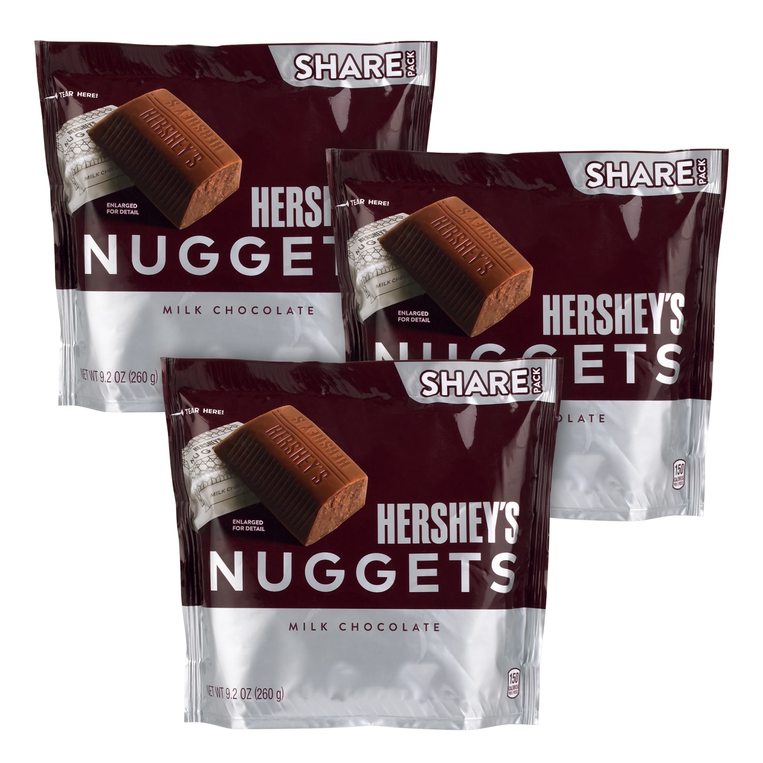 Hersheys Nuggets Milk Chocolate Candy, 10.2 Oz, Pack Of 3 Bags