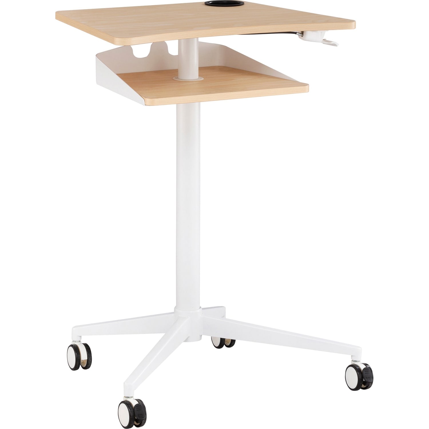 Safco Vum Mobile Workstation, 48-1/4inH x 30-3/4inW x 22-7/8inD, Natural/White - Image 3