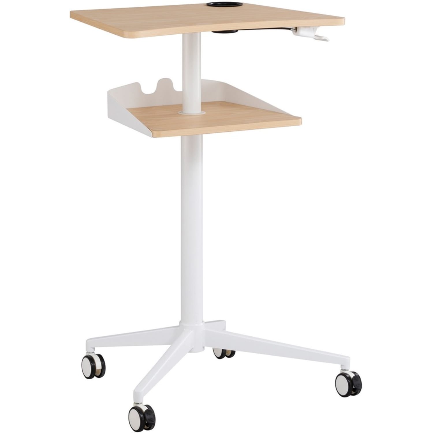 Safco Vum Mobile Workstation, 48-1/4inH x 30-3/4inW x 22-7/8inD, Natural/White - Image 4