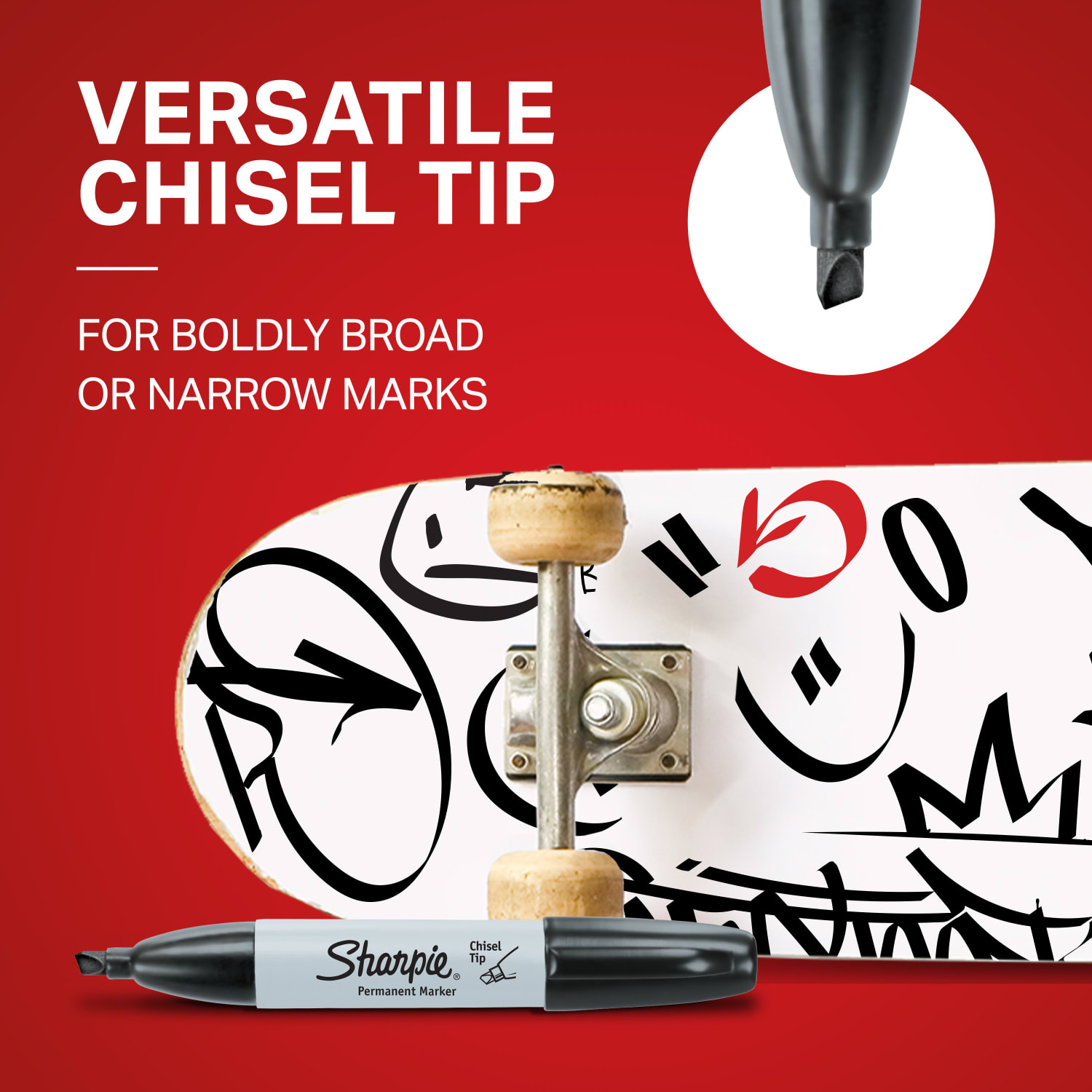 Sharpie Permanent Markers, Chisel Tip, Gray Barrel, Black Ink, Pack Of 36 Markers - Image 4