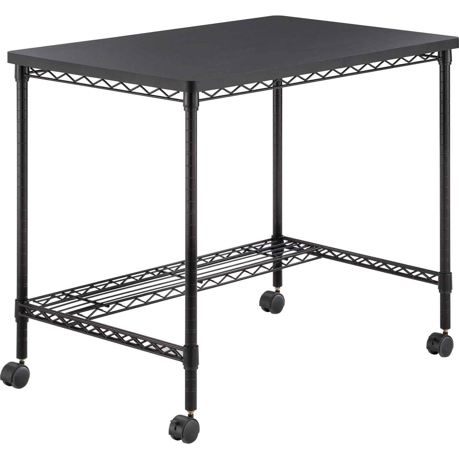 Safco 36inW Mobile Wire Desk Workstation, 30-3/4inH x 35-3/4inW x 24inD, Black - Image 3