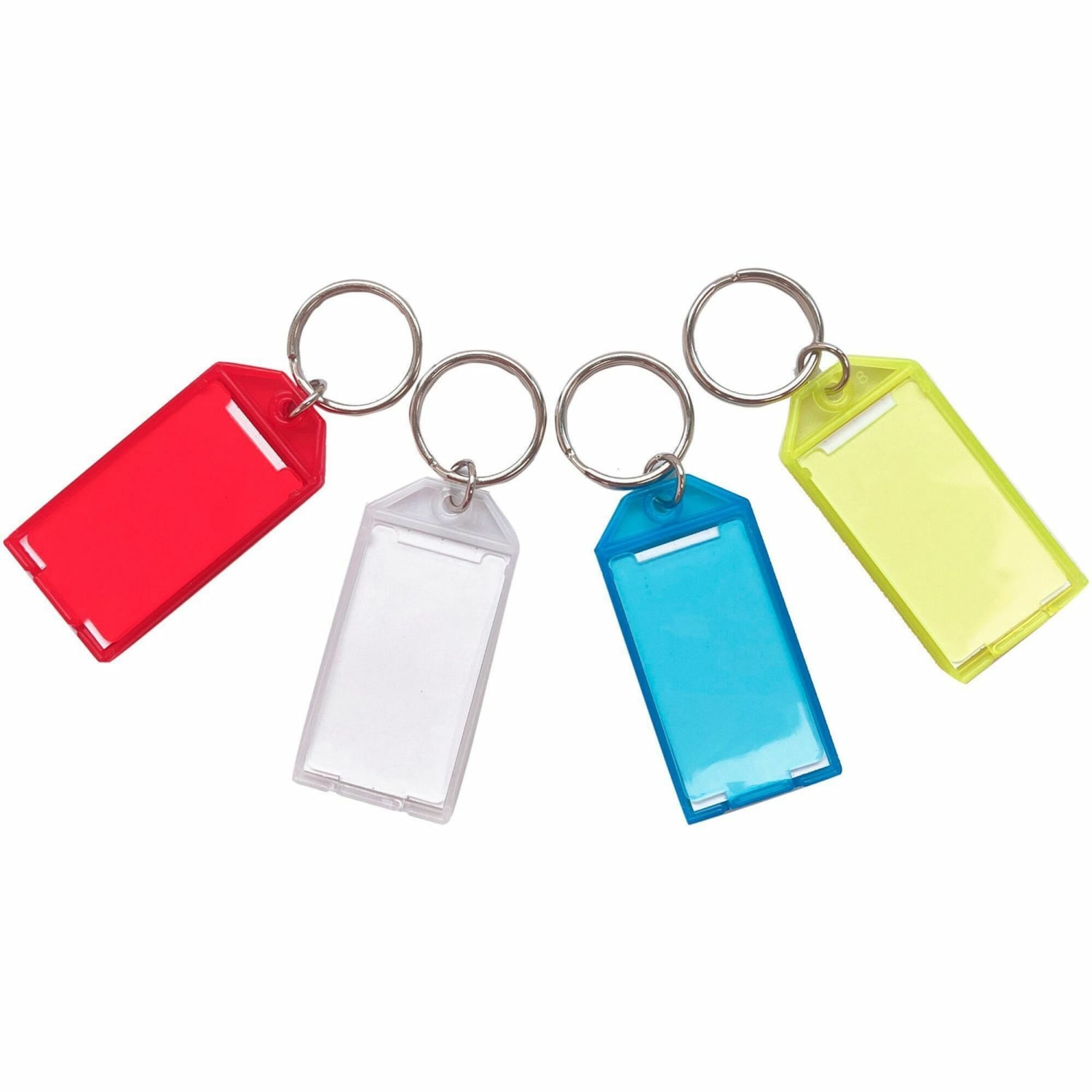 Sparco Replacement Key Tags - 0.25in Length x 0.75in Width - Oval - Assorted - 4 / Pack