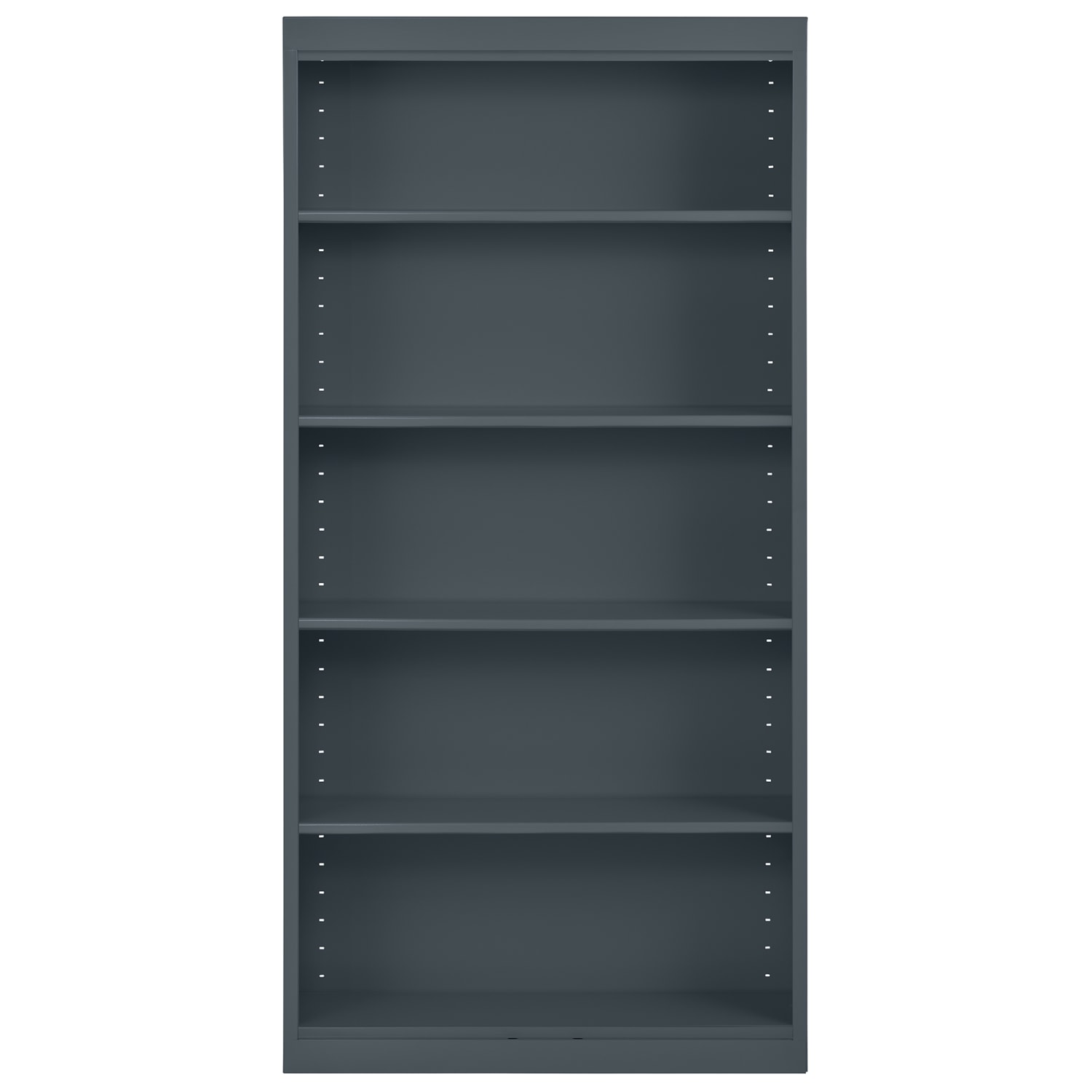Sandusky 72inH 5-Shelf Welded Steel Bookcase, Charcoal - Image 4