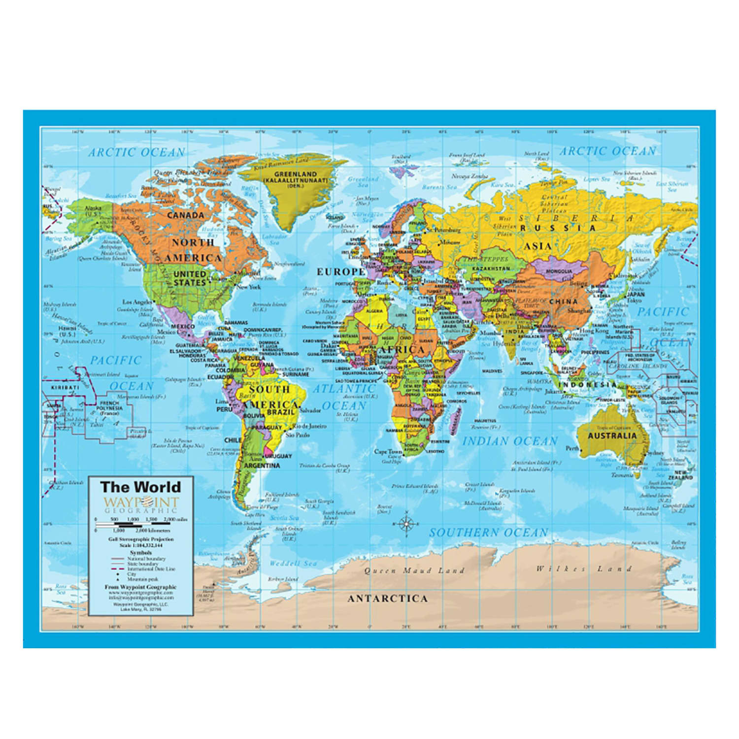Waypoint Geographic World/USA Laminated Notebook Maps, 9in x 12in, Pack Of 32 Maps - Image 3