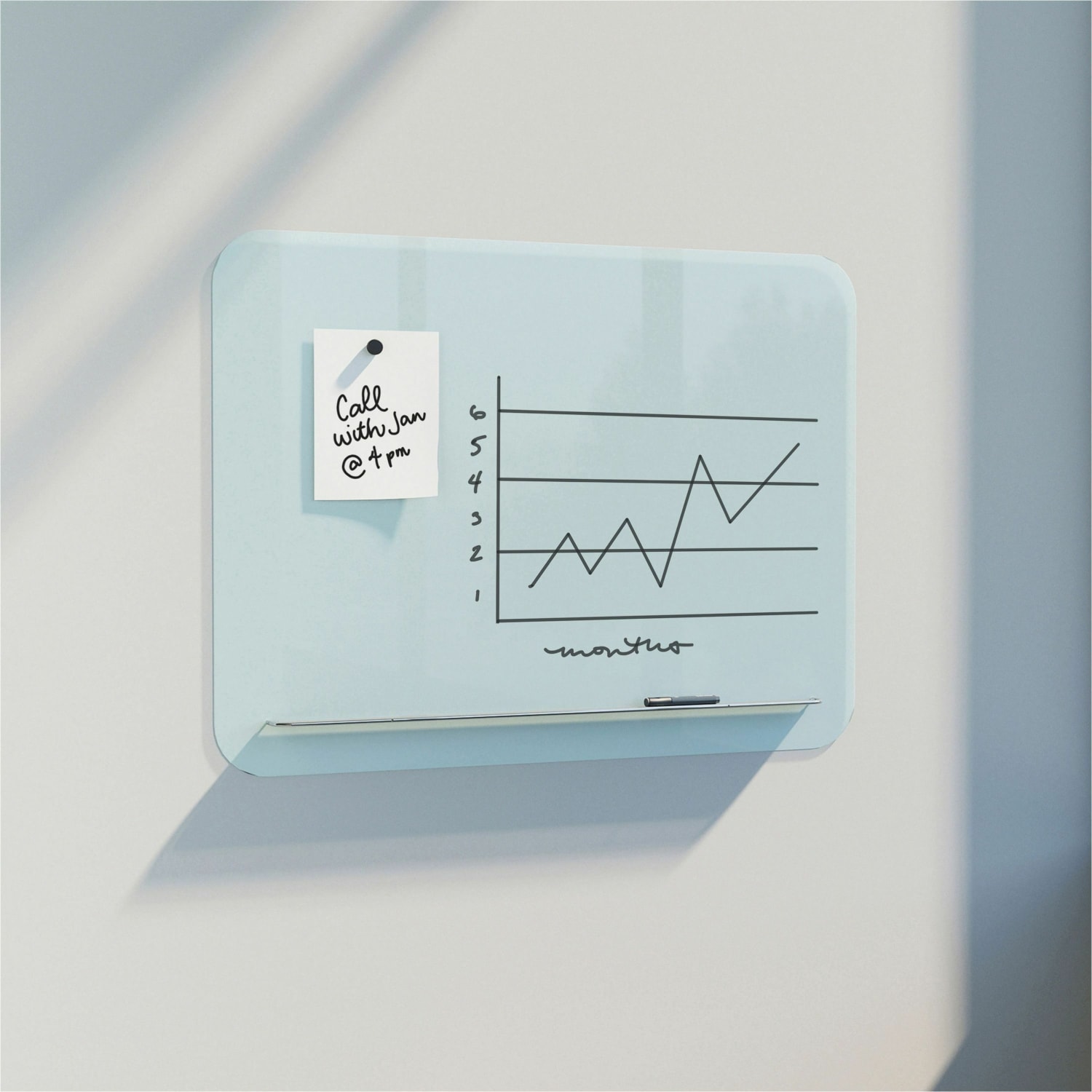 U Brands Magnetic Glass Dry-Erase Board, 36in X 24in, Frameless, Actual Size 35in X 23in (4847U00-01) - Image 4