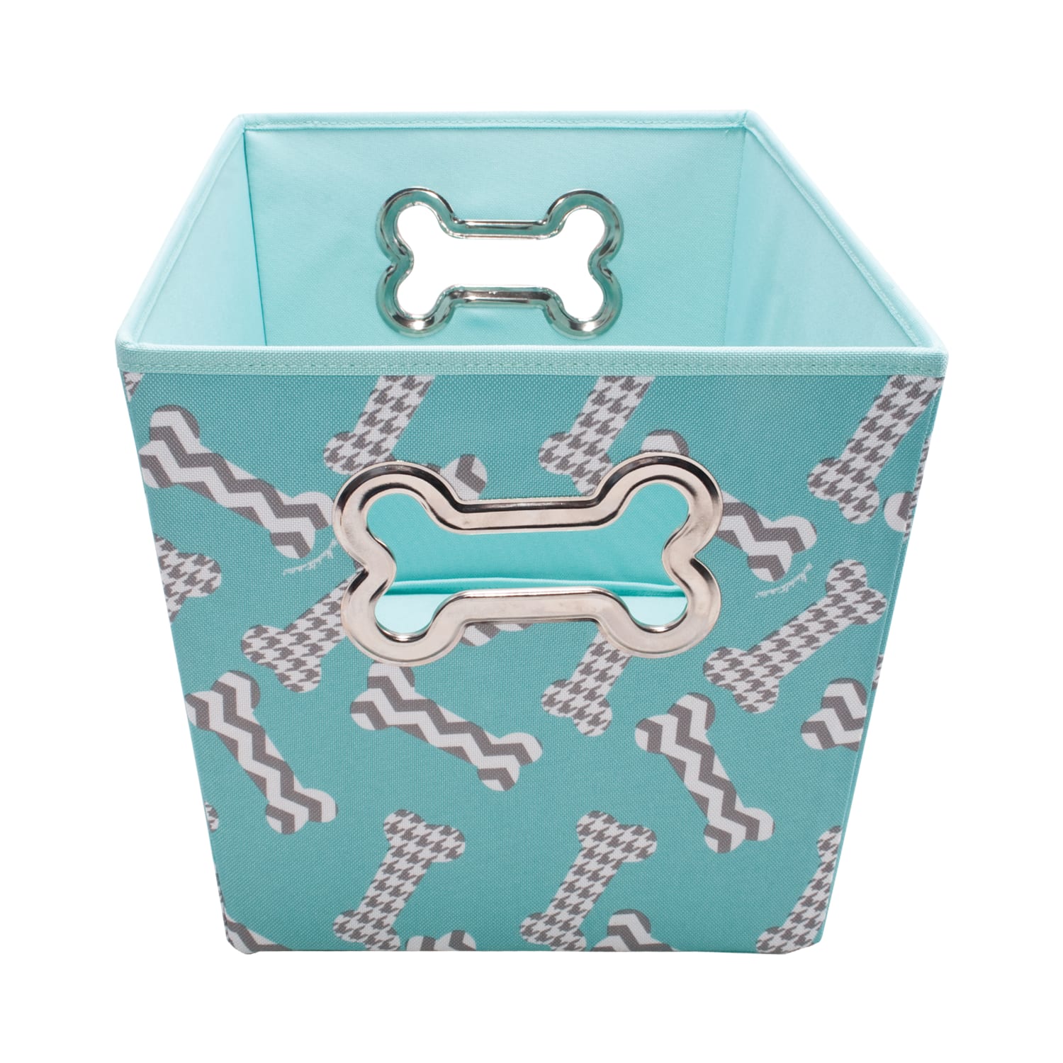 Advantus Fabric Toy Bin, 10inH x 10-3/4inW x 14-1/2inL, Blue - Image 4