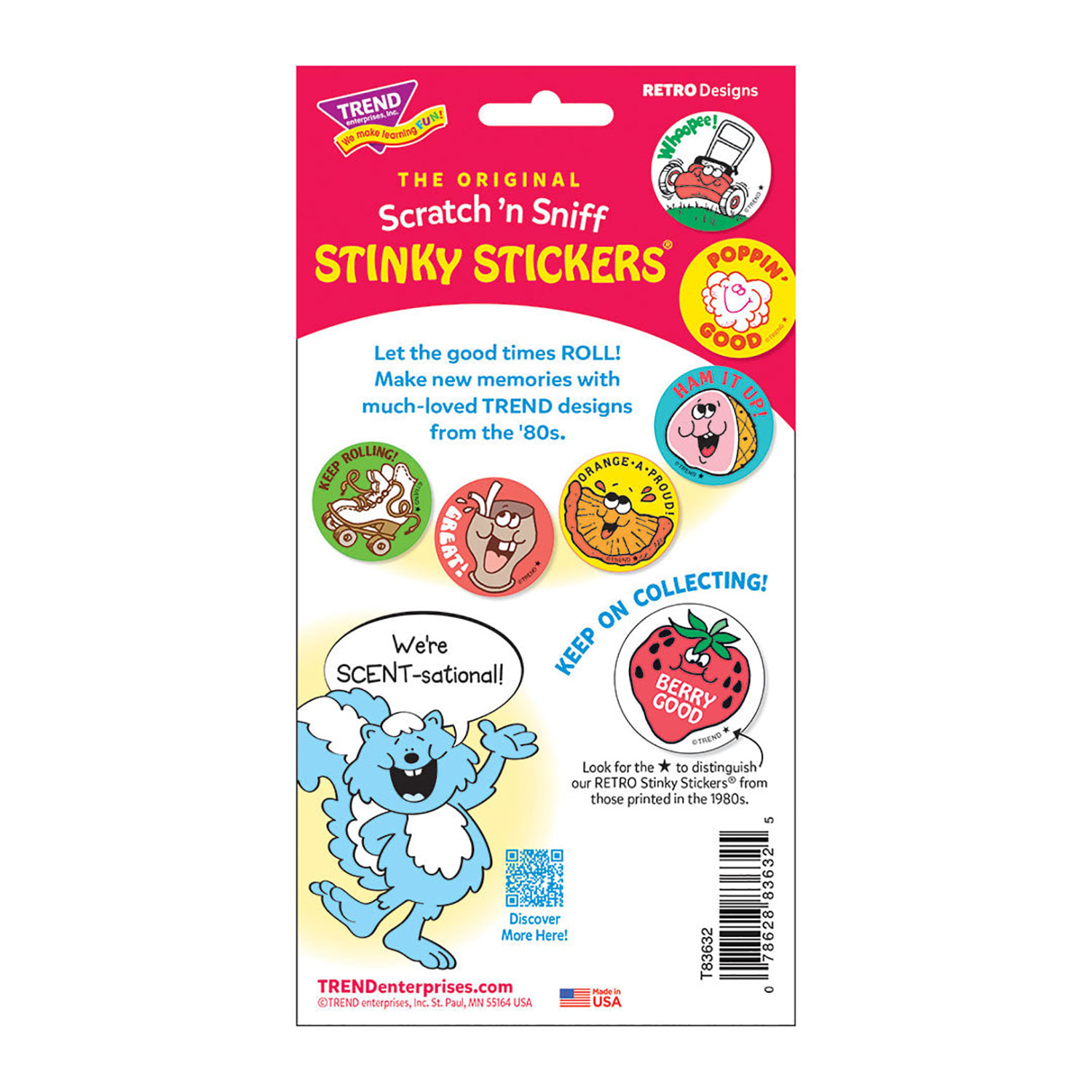 Trend Retro Scratch N Sniff Stinky Stickers, I Loaf It!/Raisin Bread Scent, 24 Stickers Per Pack, Bundle Of 6 Packs - Image 5