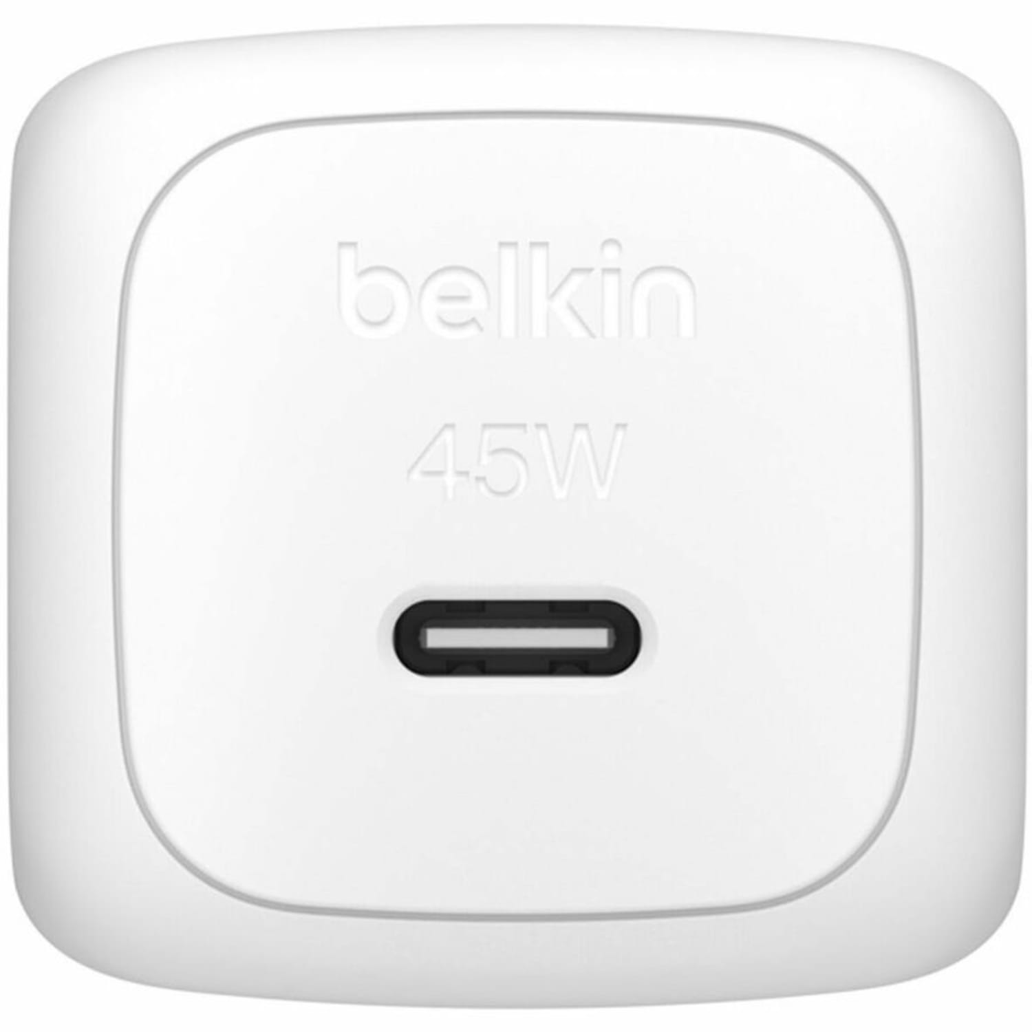 Belkin 45W Portable Cubic USB-C Wall Charger w/ USB-C Cable - 1xUSB-C - Foldable Prongs - Fast Charge - Power Adapter - White - 45 W - 3.30 ft Cable - Image 3