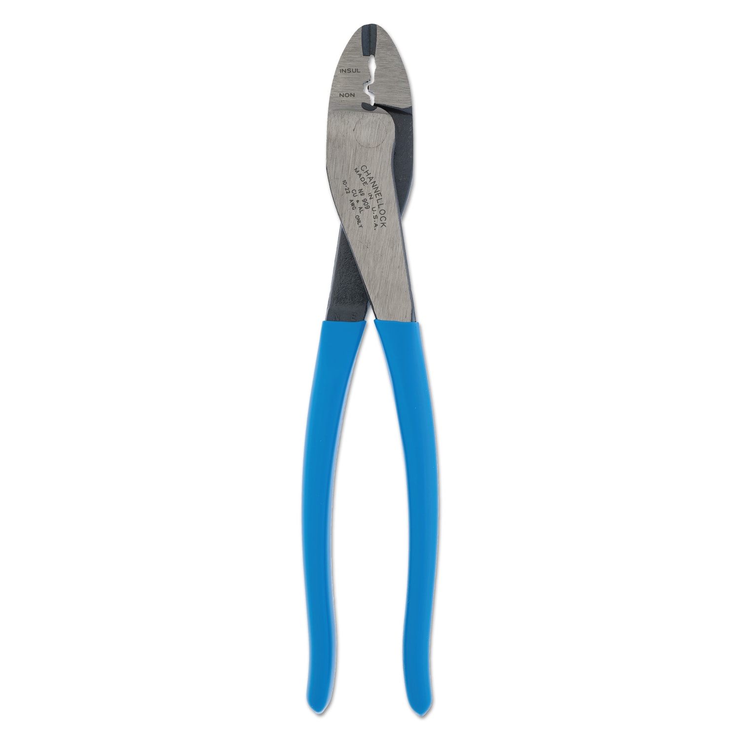 Channellock Crimpers, 9 3/4 in, 10 22 AWG
