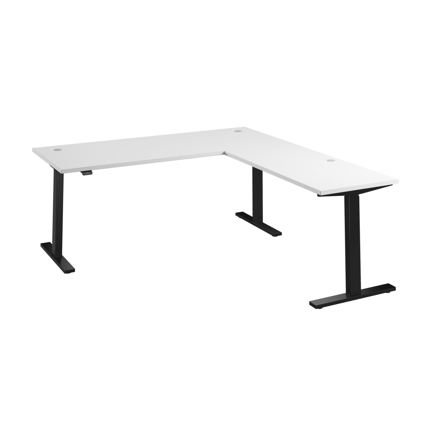 Bush Business Furniture Move 60 Series 72inW Height Adjustable L Shaped Standing Desk, White/Black Powder Coat, Standard Delivery - Image 6