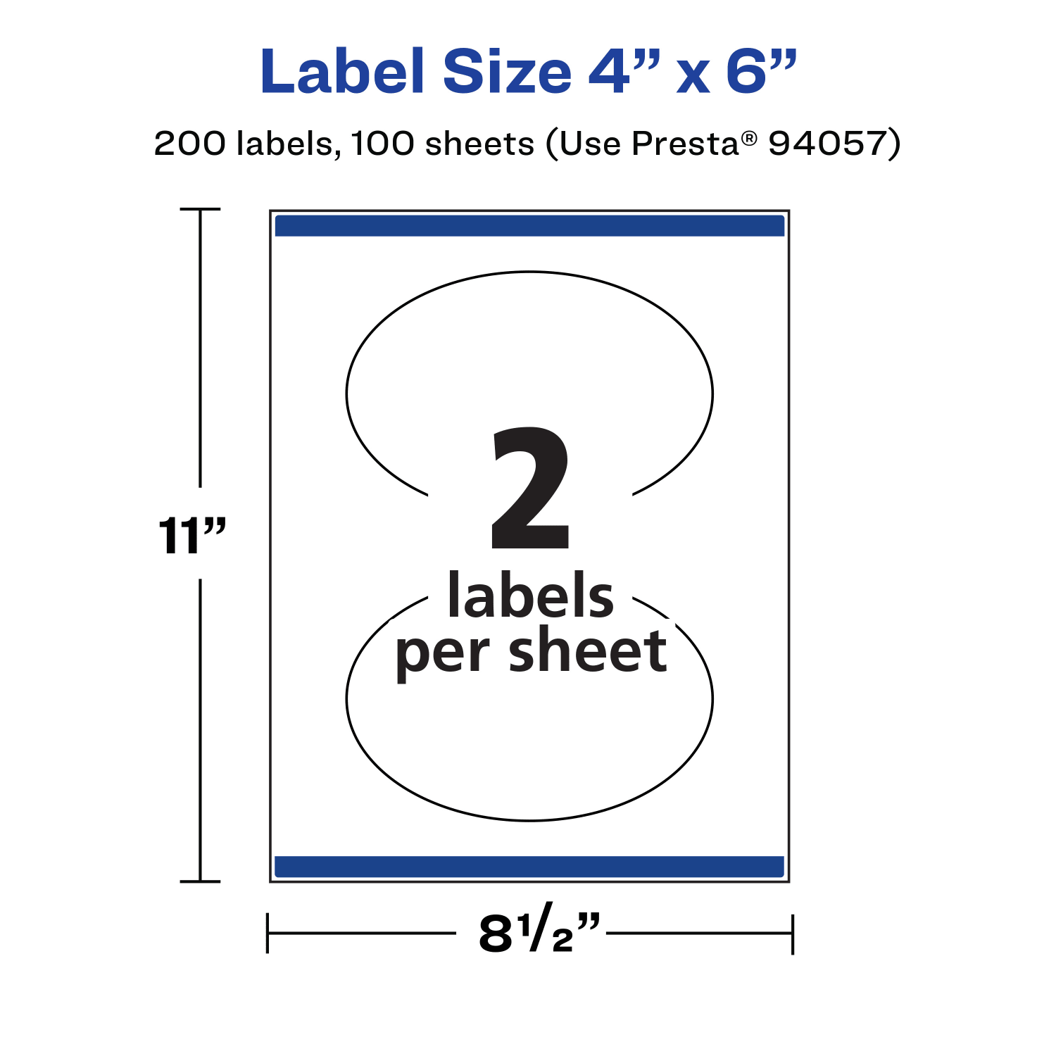 Avery Permanent Labels With Sure Feed, 94057-WMP100, Oval, 4in x 6in, White, Pack Of 200 - Image 5