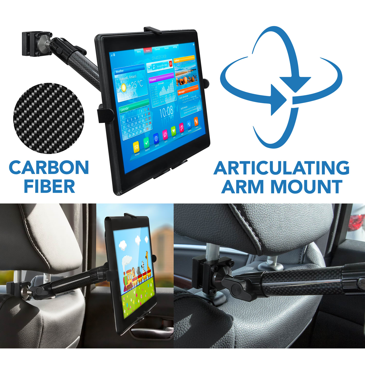 Mount-It! MI-7311 Auto Tablet Mount For 7-11in Devices, Black - Image 4