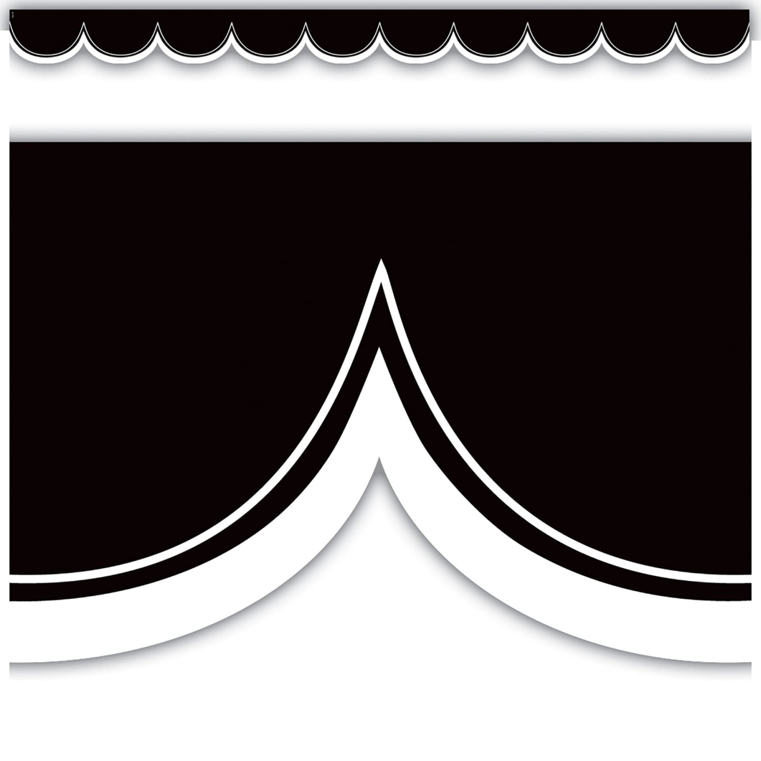 Teacher Created Resources Scalloped Border Trim Packs, 35', Black/White, Set Of 6 Packs - Image 3