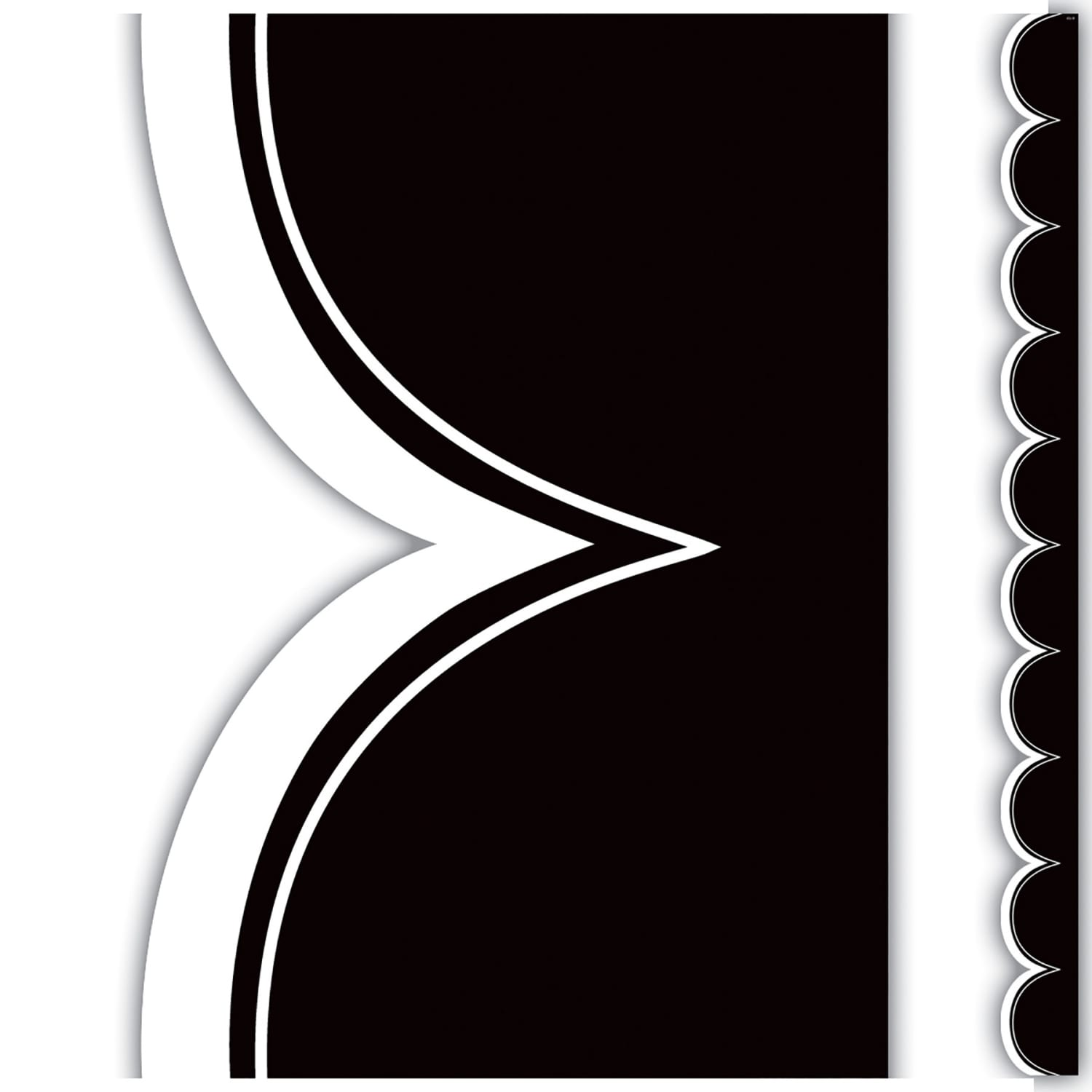 Teacher Created Resources Scalloped Border Trim Packs, 35', Black/White, Set Of 6 Packs - Image 4