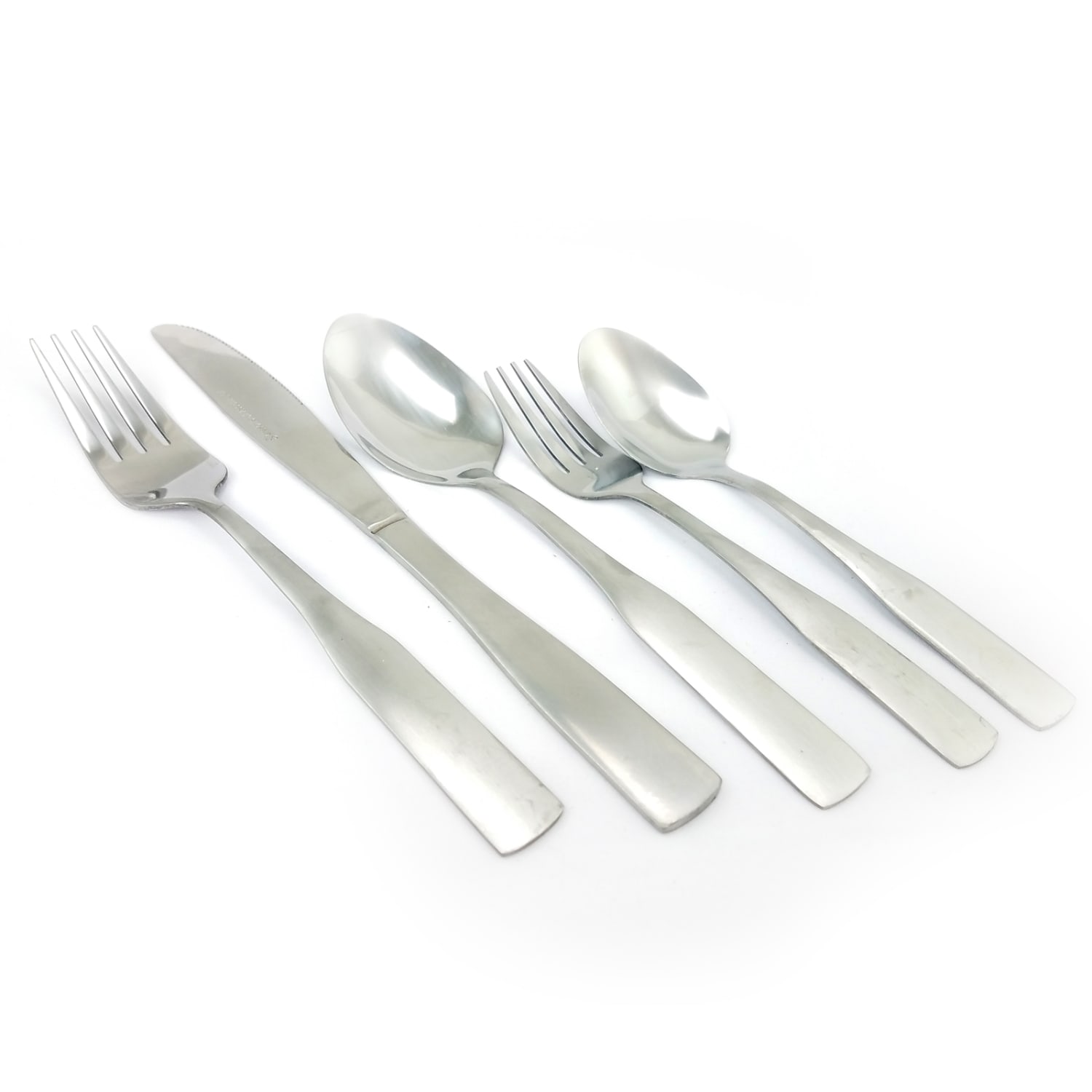 Gibson Home Abbeville 61-Piece Flatware Set With Wire Caddy, Silver - Image 5